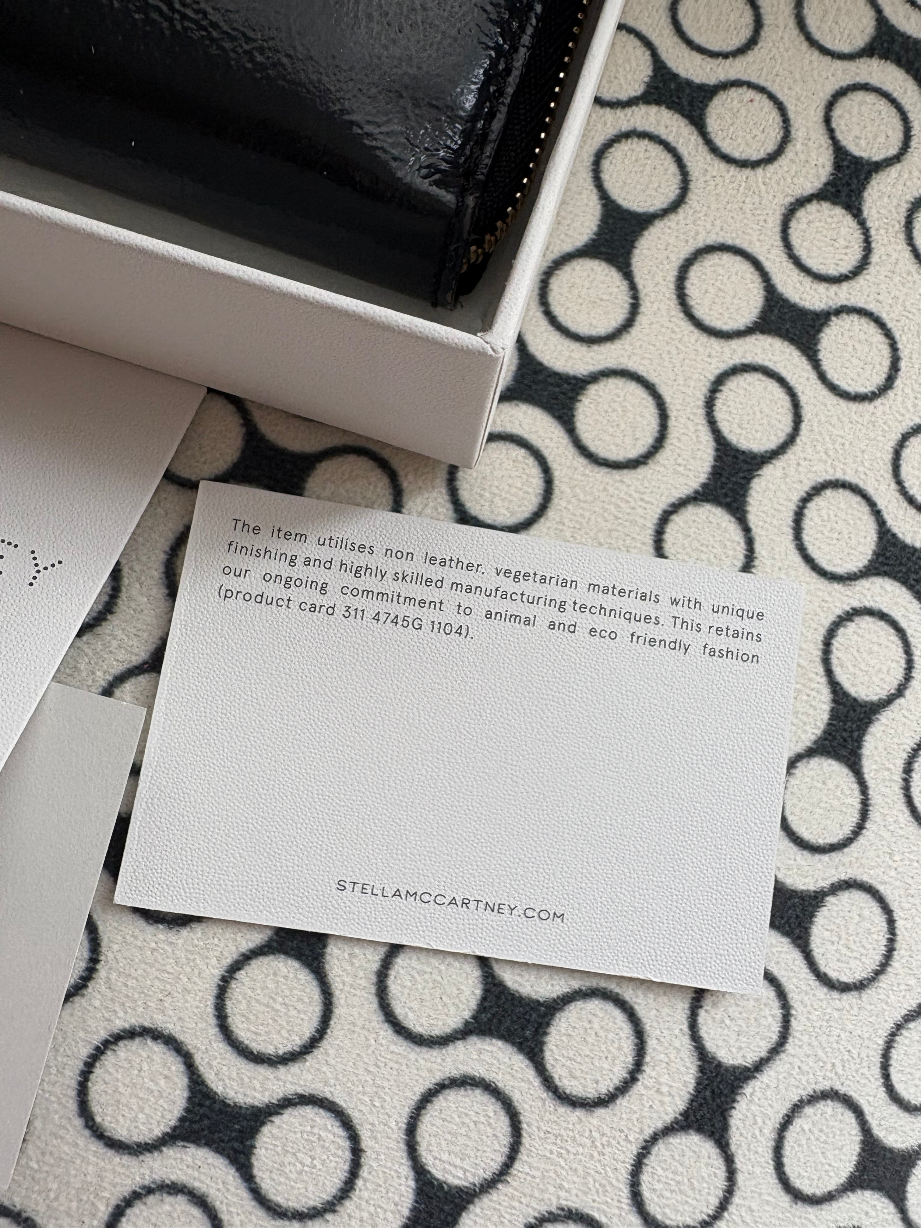 Stella McCartney black Stella Logo Continental wallet