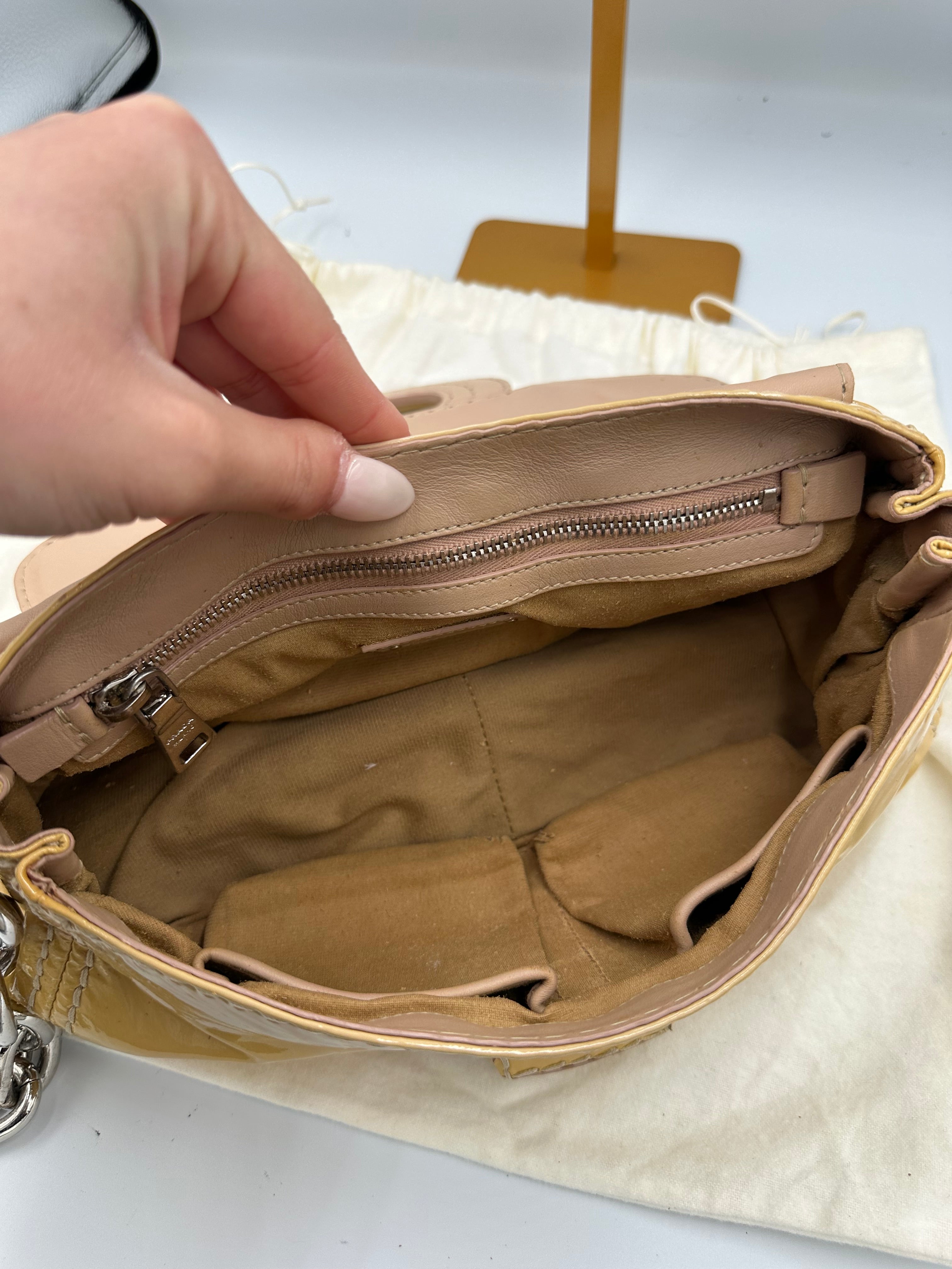 Prada 2010 Pattina Sottospalla Patent Leather shoulder Bag