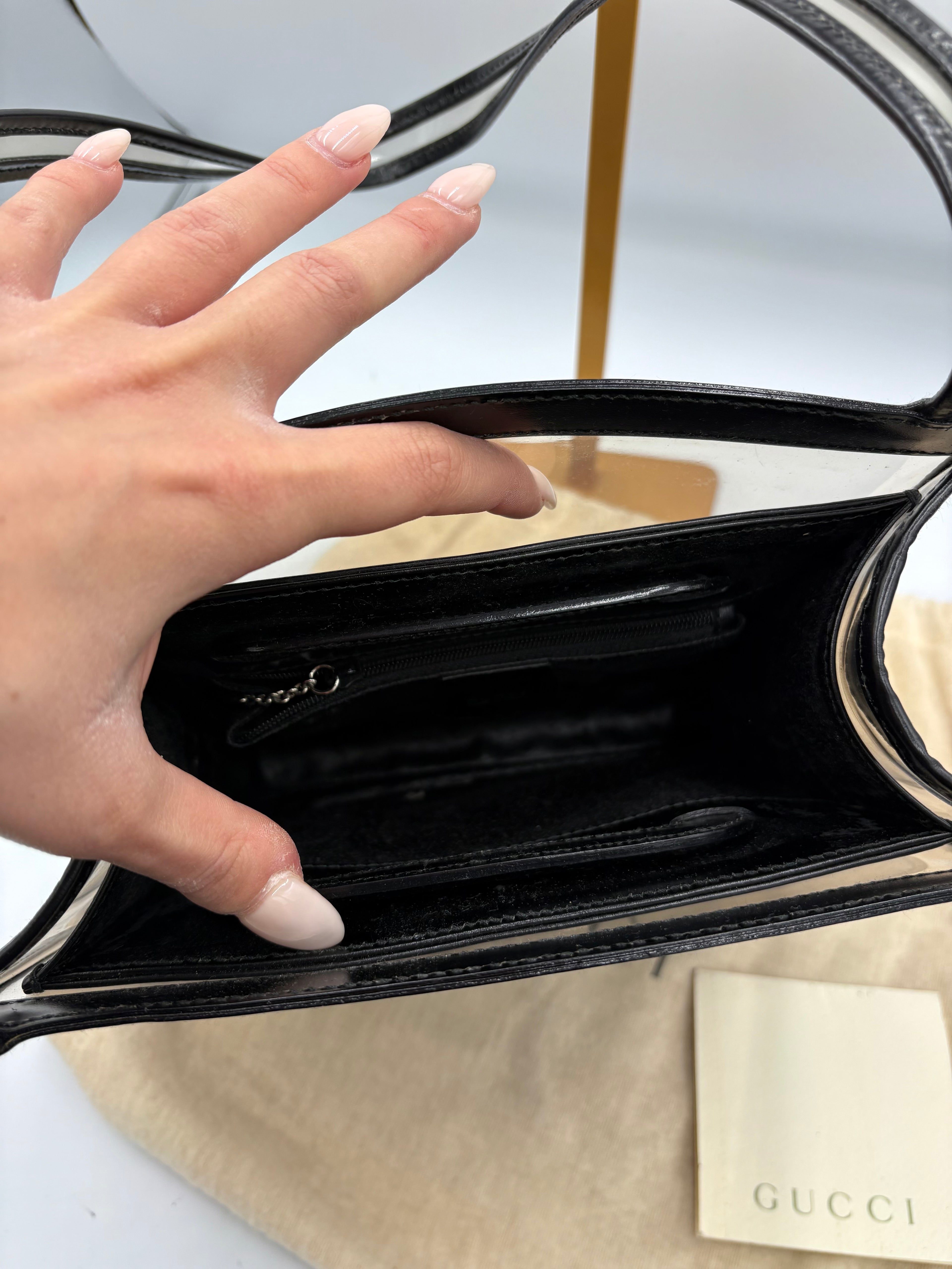 Gucci Tom Ford Era Vinyl black shoulder bag