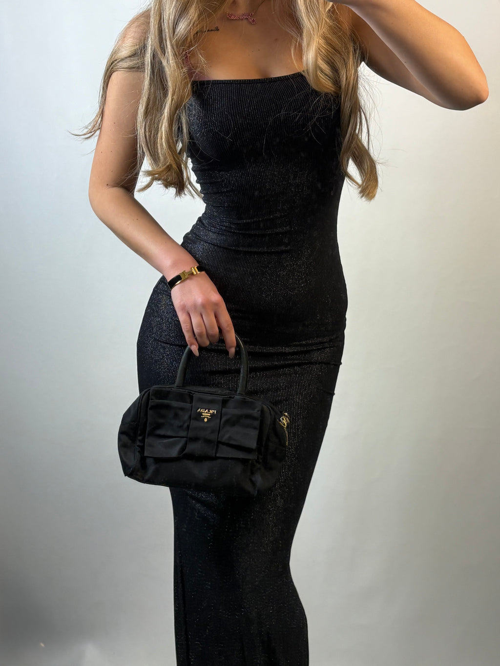Prada Tessuto Bow top handle bag