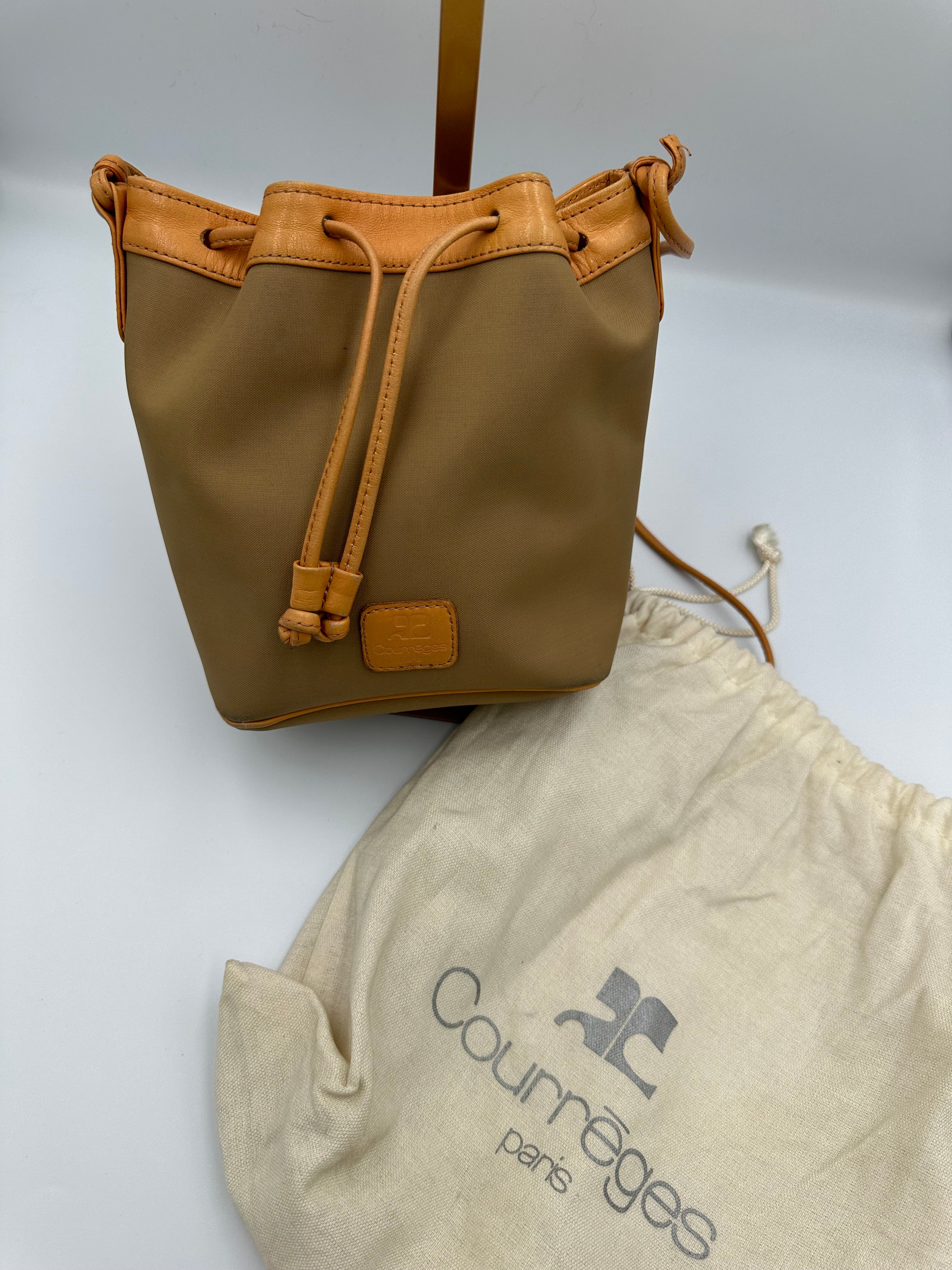 vintage Courrèges Paris mini bucket bag