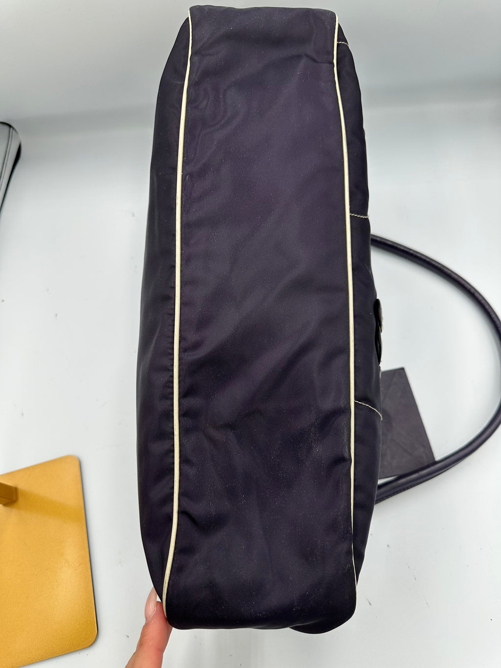 2001 Prada Galleria Nylon Flower Shoulder Bag