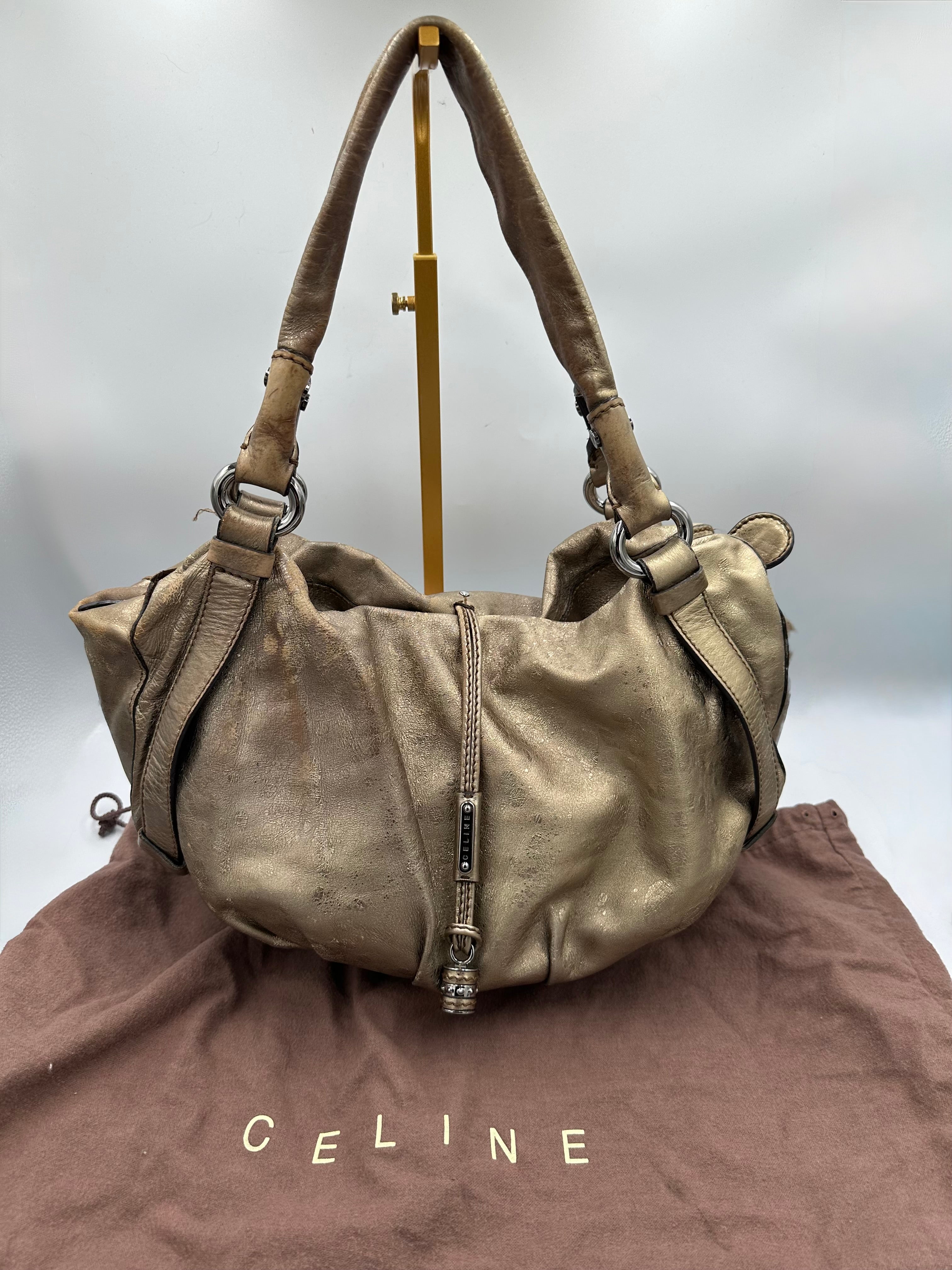 Celine Bittersweet Hobo metallic shoulder bag