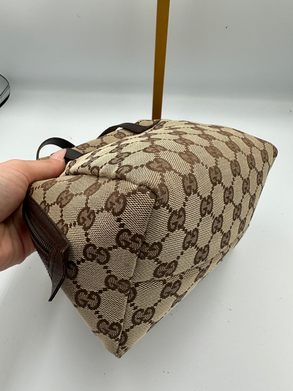 Vintage Gucci GG Monogram Canvas Balthus Mini Tofu handbag