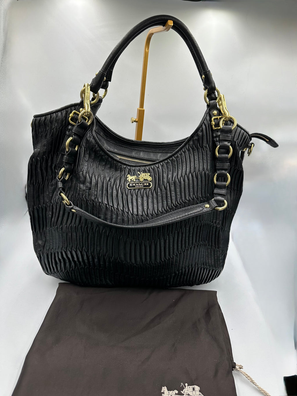 Coach Madison Gathered leather tote bag