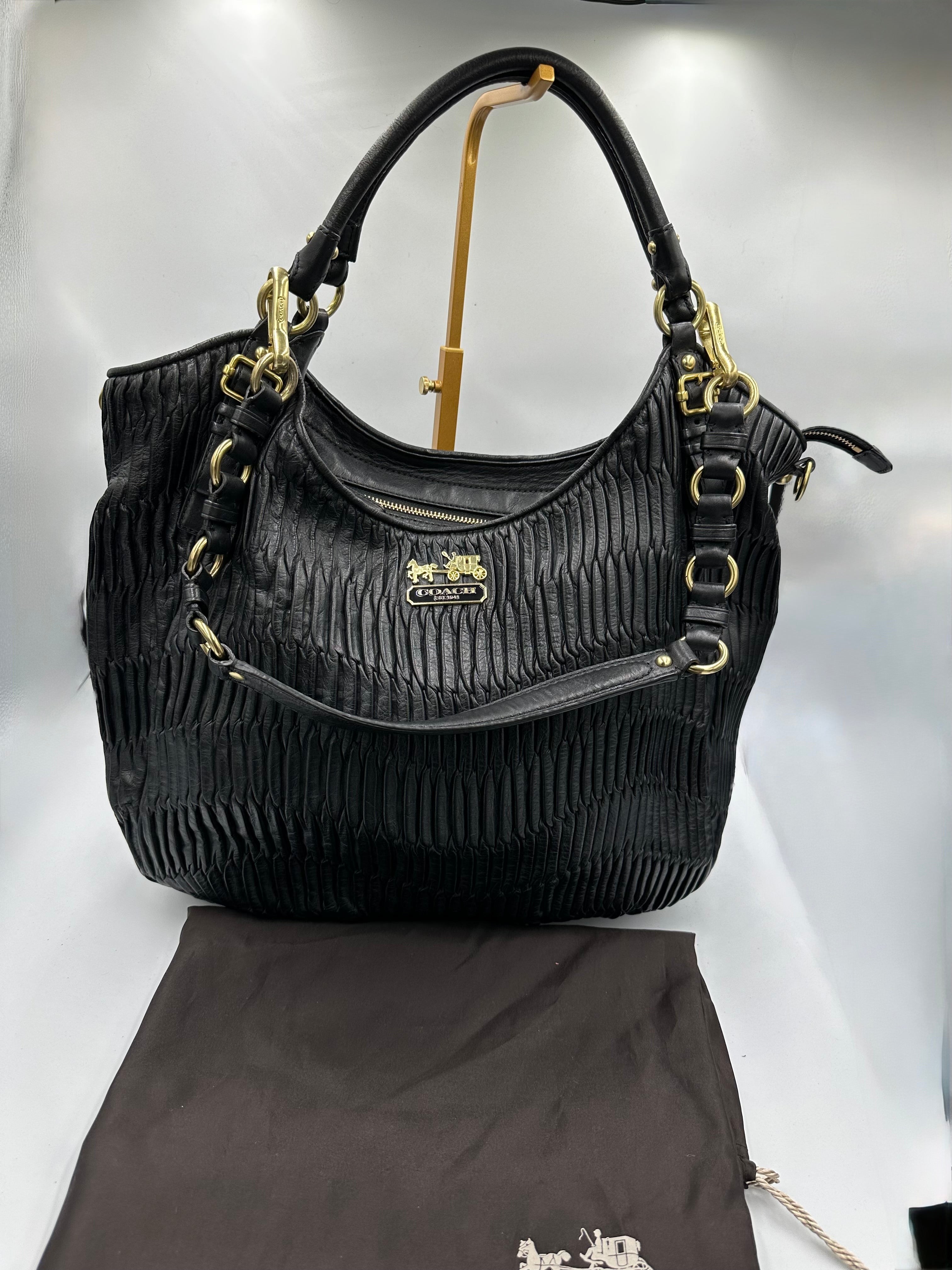 Coach Madison Gathered leather tote bag