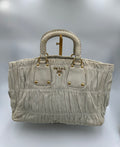 Rare Prada Gaufre gathered leather bag
