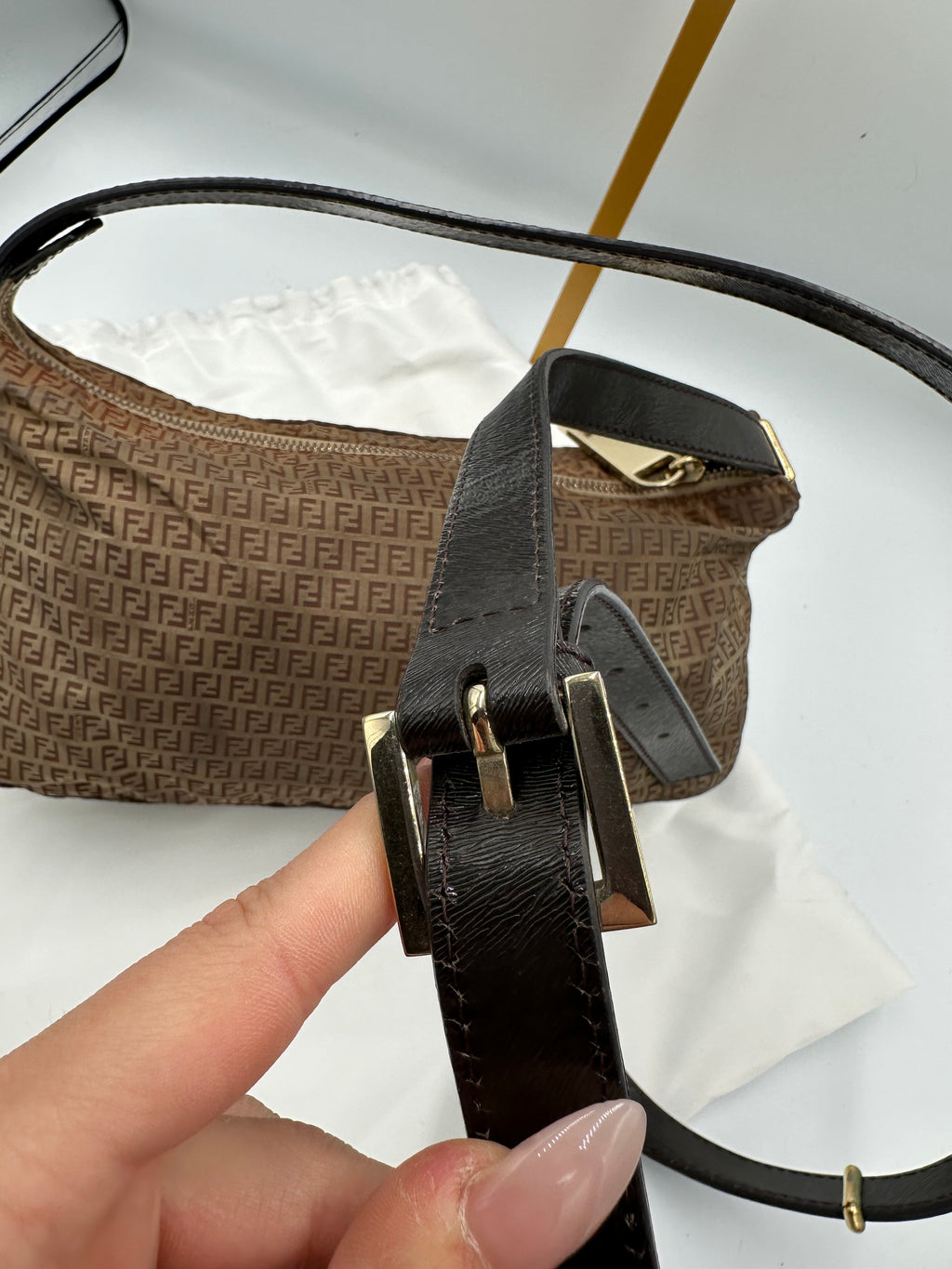 Super rare Fendi Zucchino tobacco crossbody