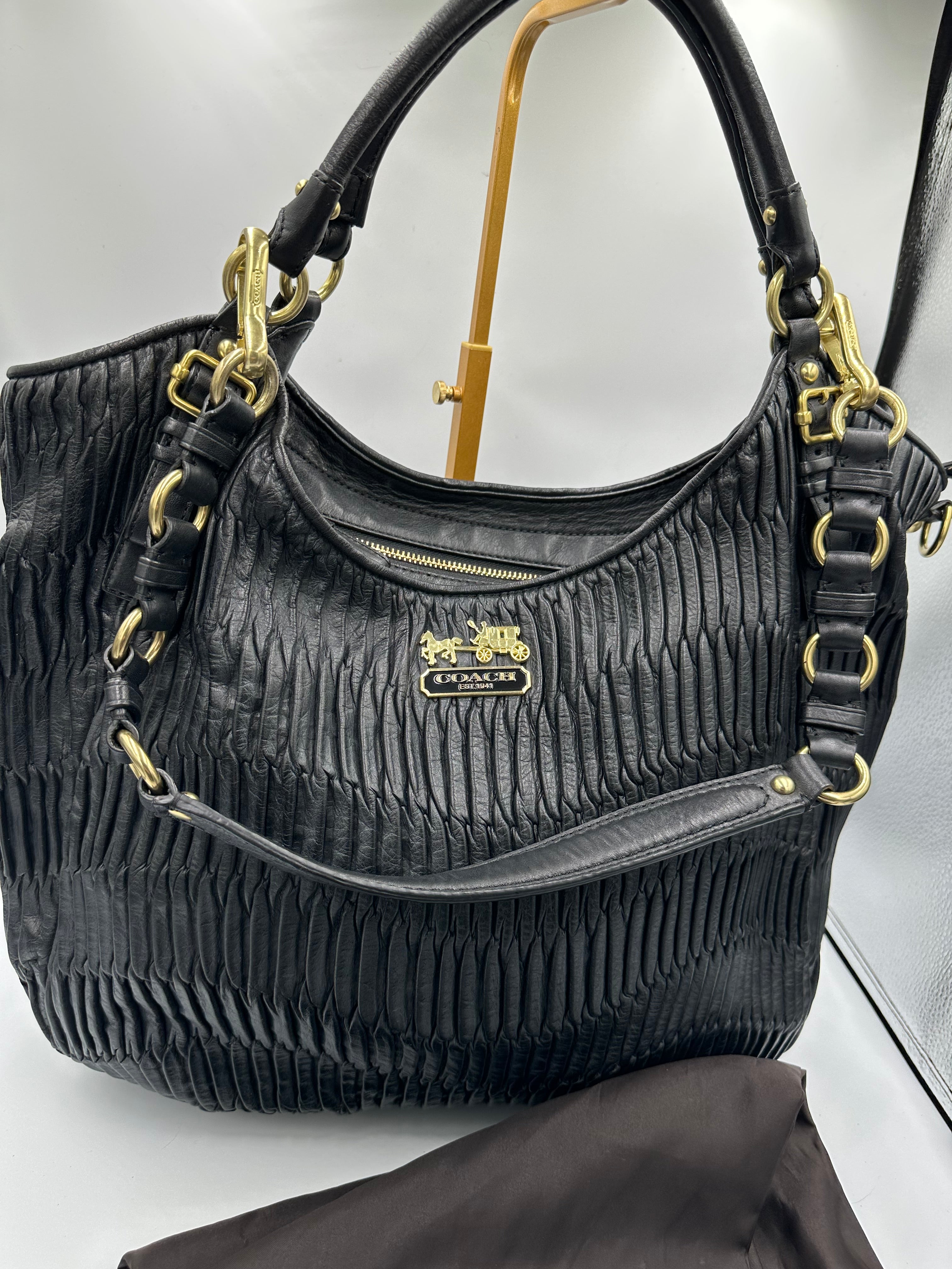 Coach Madison Gathered leather tote bag