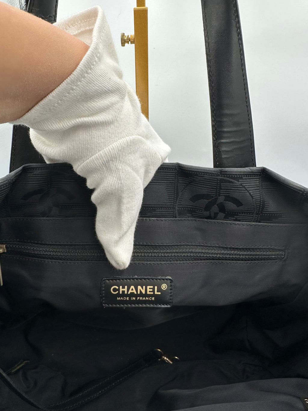 Chanel 2004 black Travel Line tote bag