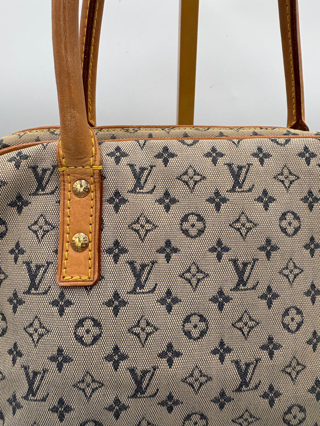 Rare Louis Vuitton Denim Monogram Mini Lin Marie Boston Bag