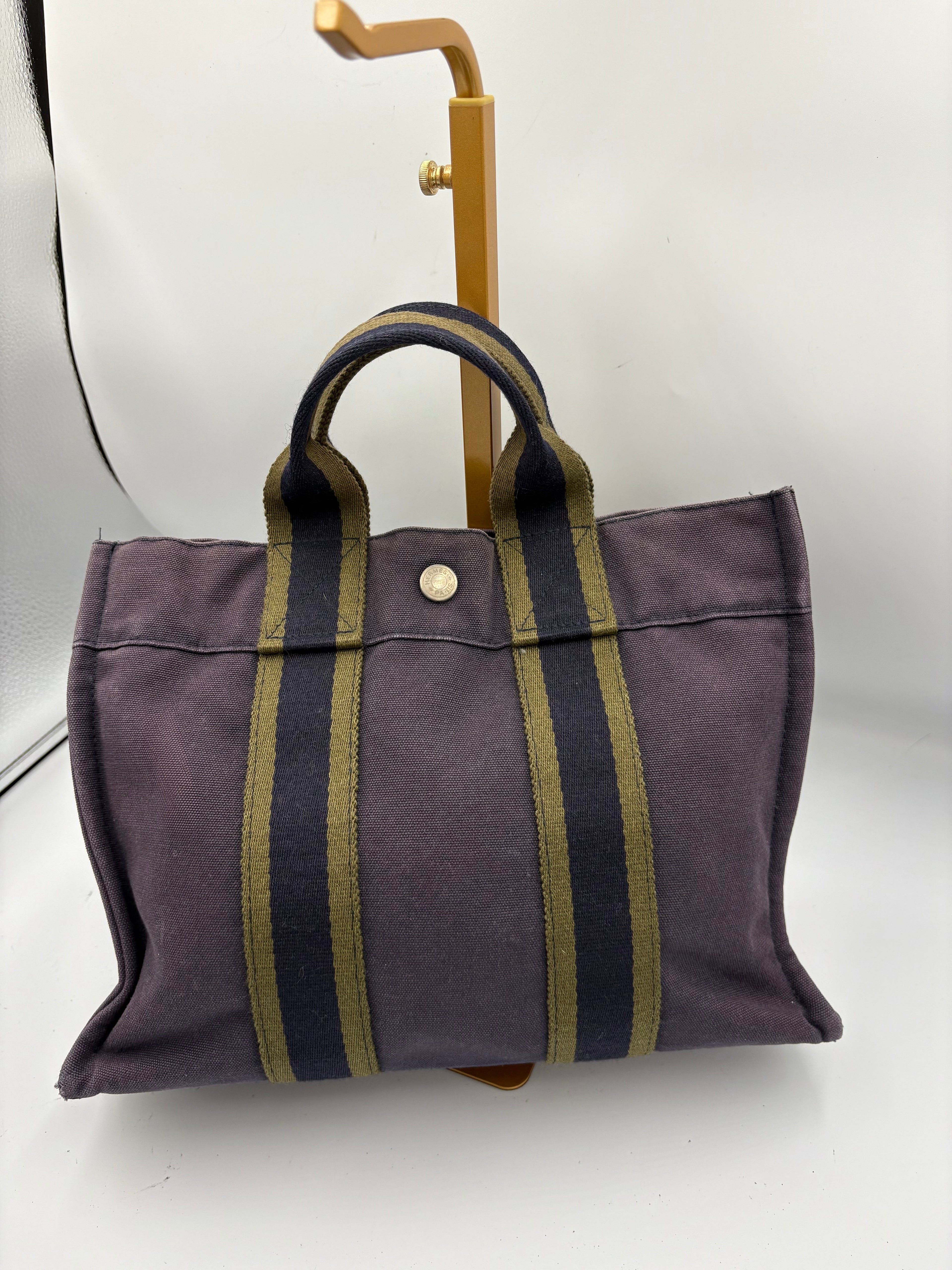 Hermès Fourre Tout MM handbag in navy