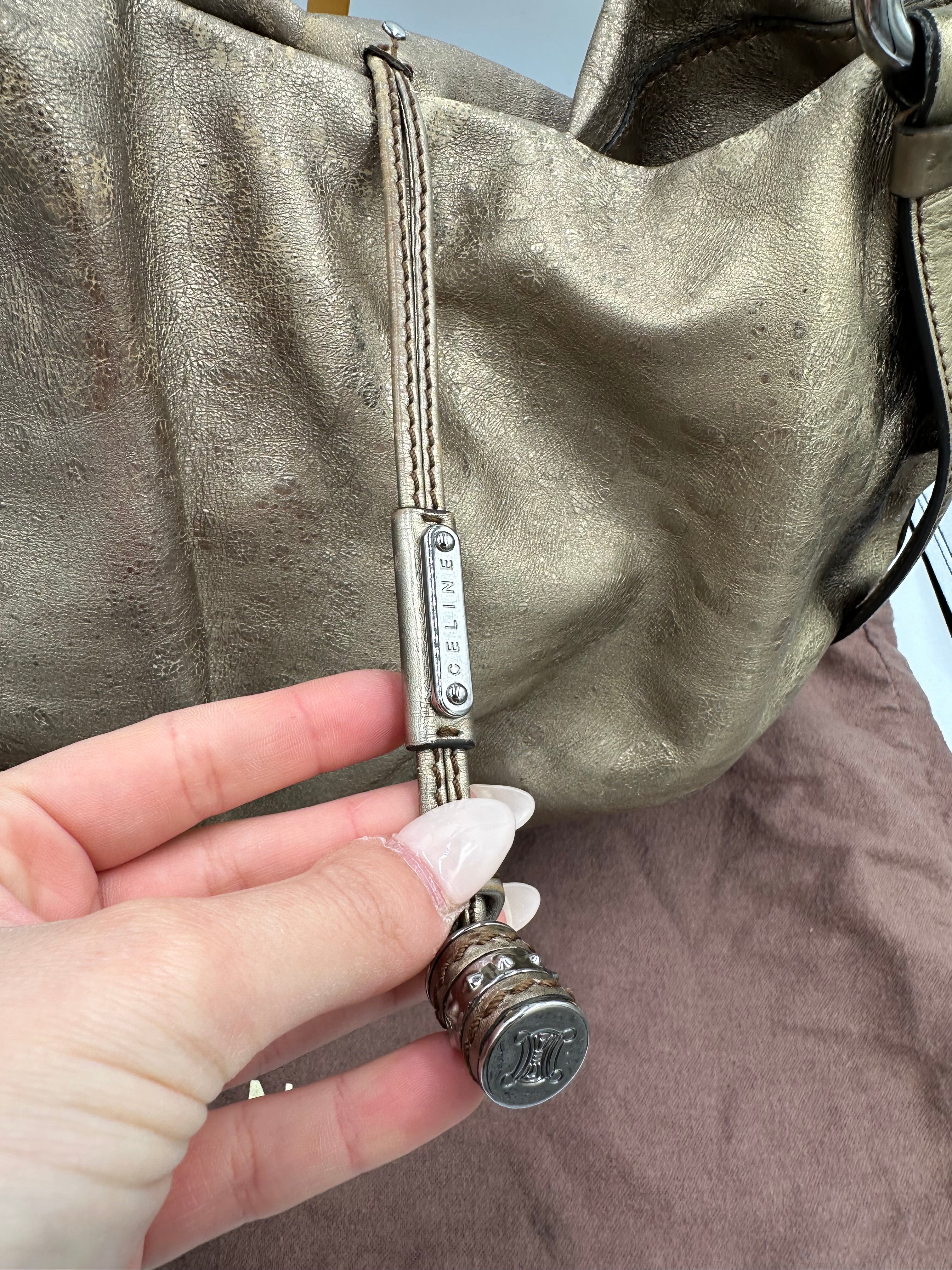 Celine Bittersweet Hobo metallic shoulder bag