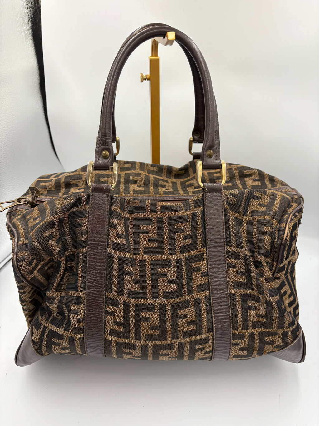 Fendi 90s Zucca Boston Monogram shoulder bag
