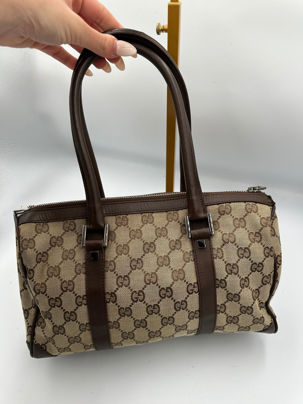 Vintage Gucci Boston shoulder bag monogram