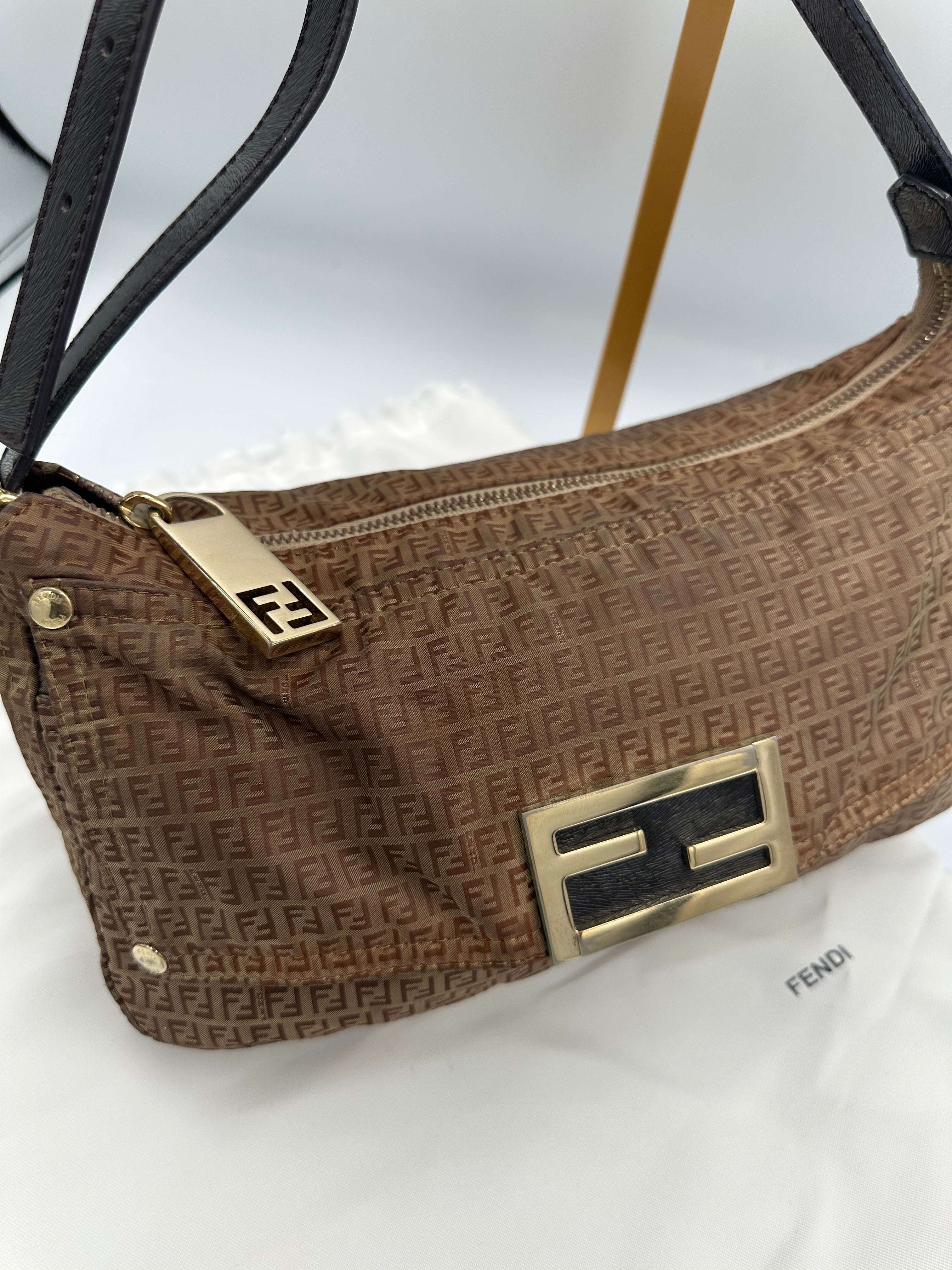 Super rare Fendi Zucchino tobacco crossbody