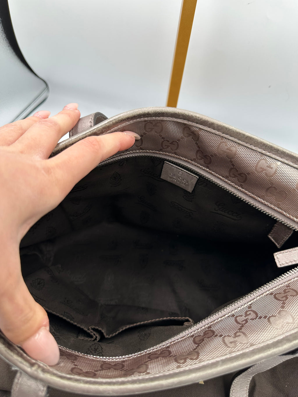 Gucci Imprime silver shoulder bag