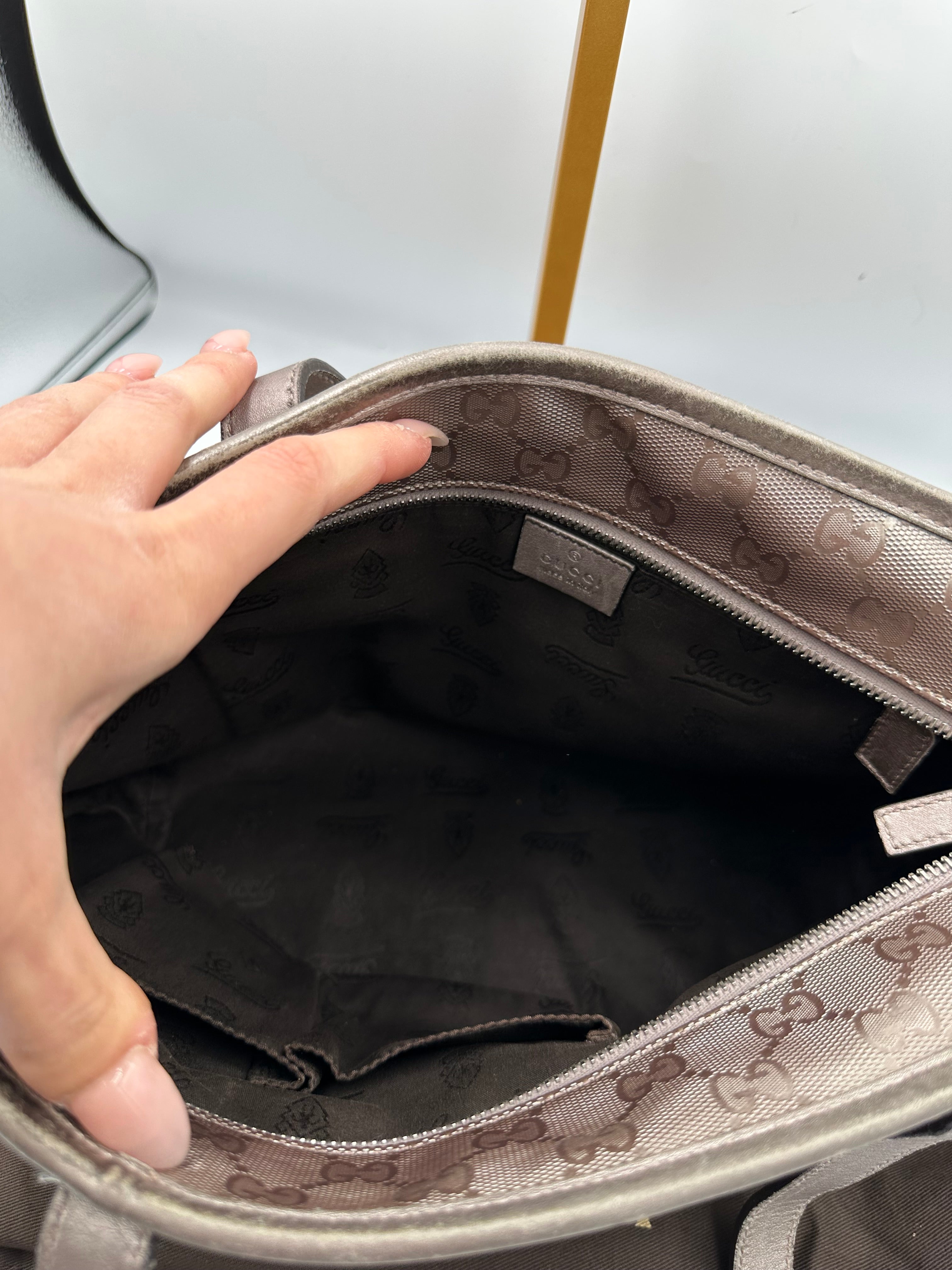 Gucci Imprime silver shoulder bag