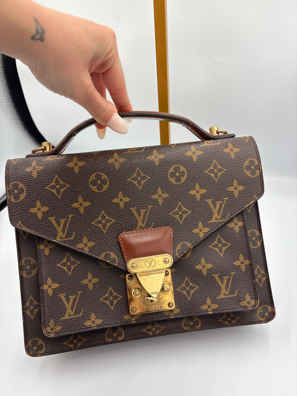 Louis Vuitton Monceau 28 Vintage bag structured top-handle satchel