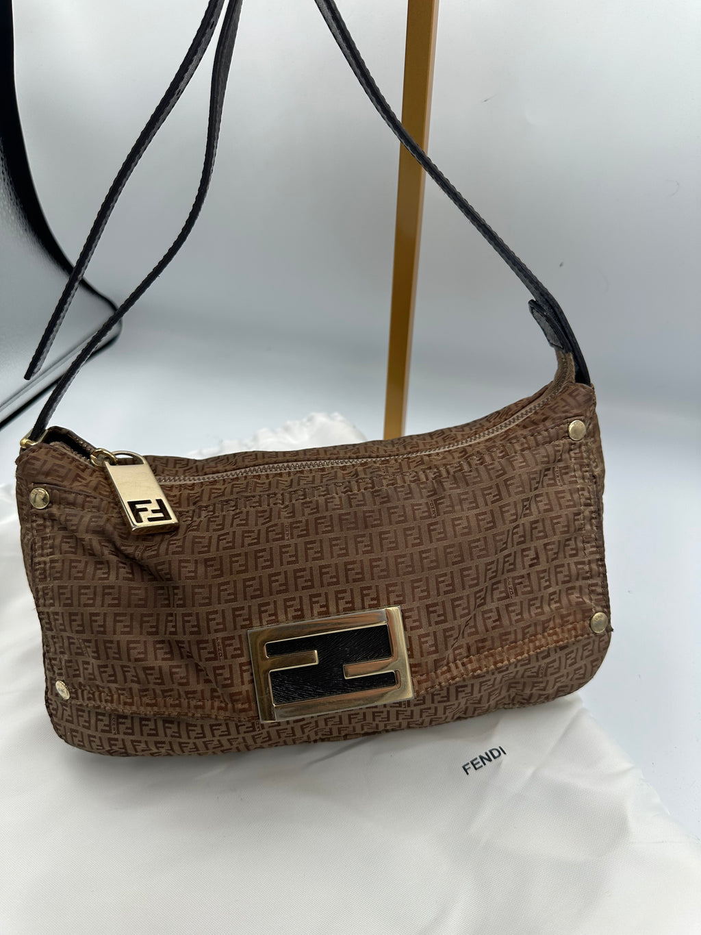 Super rare Fendi Zucchino tobacco crossbody