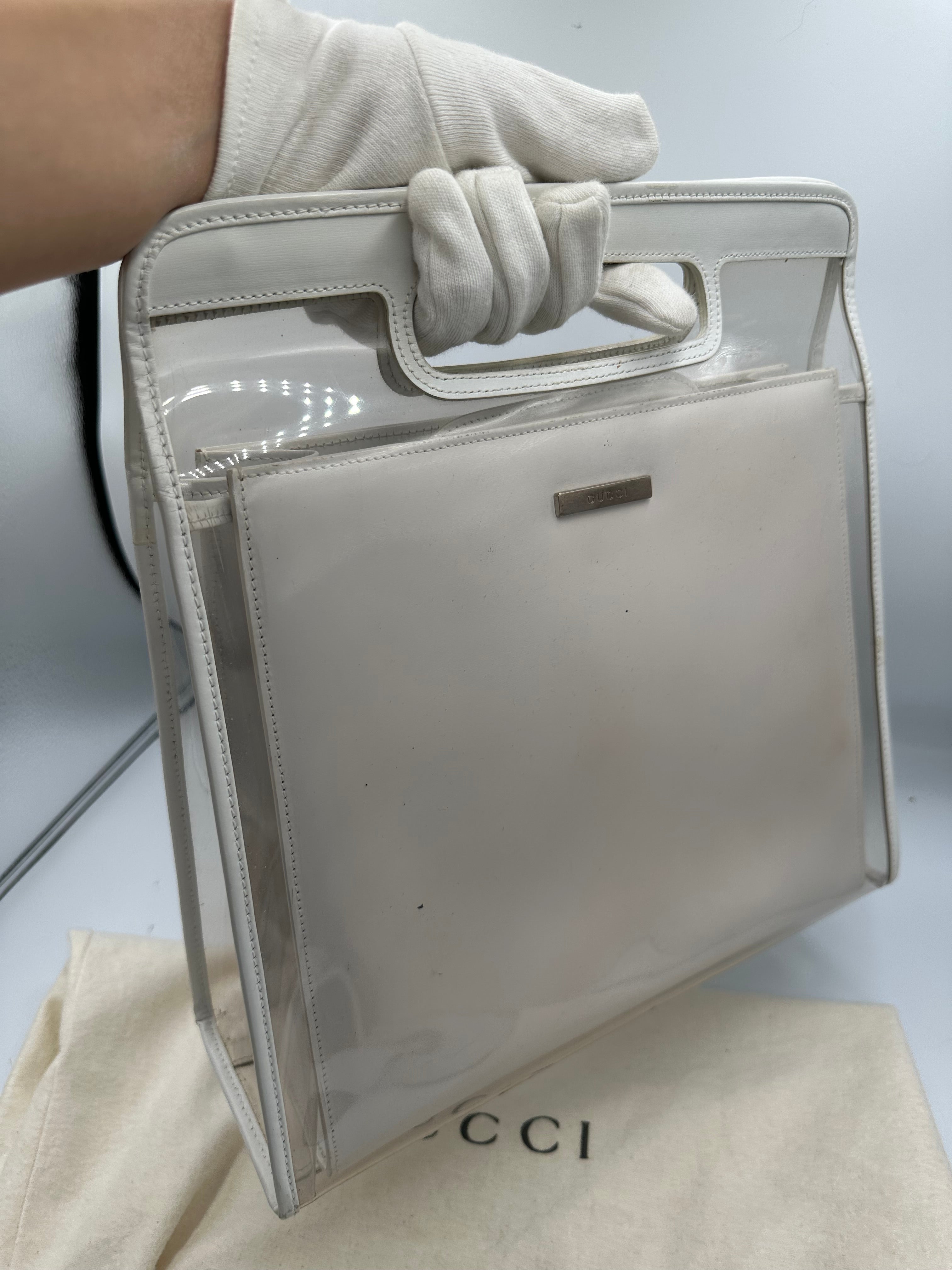 Vintage Gucci Vinyl Clear handbag