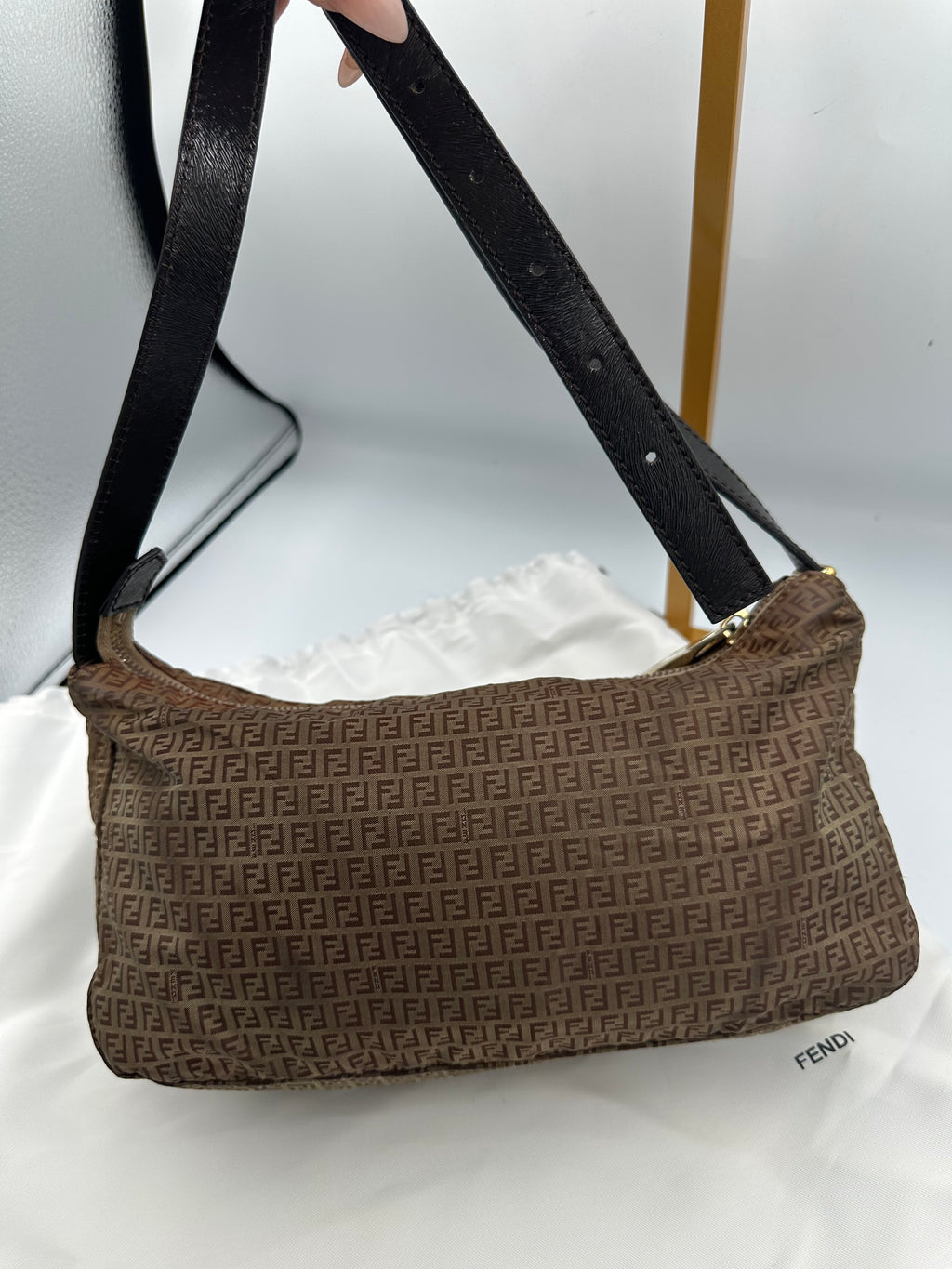 Super rare Fendi Zucchino tobacco crossbody