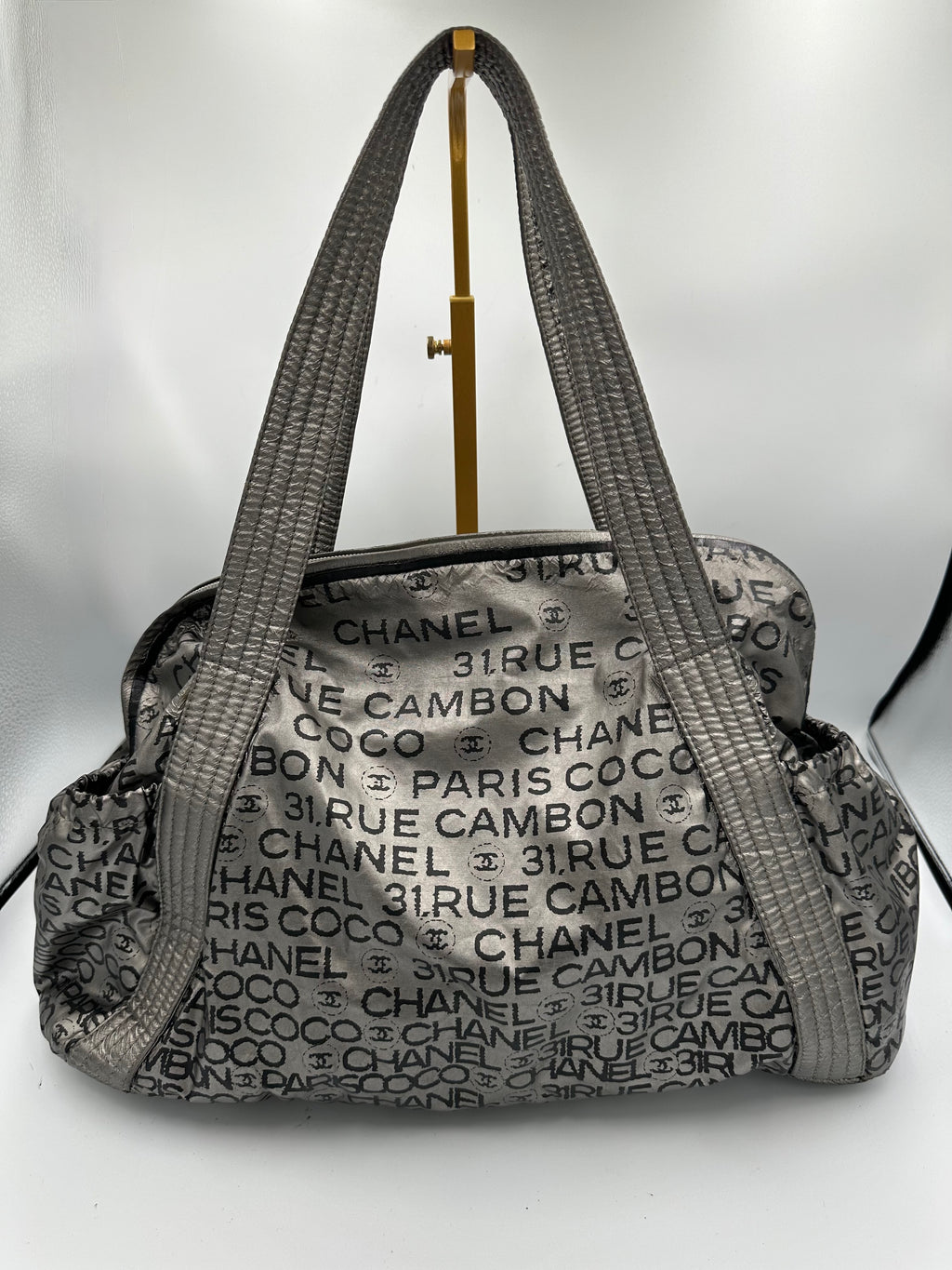 Chanel Unlimited Rue Cambon silver shoulder bag