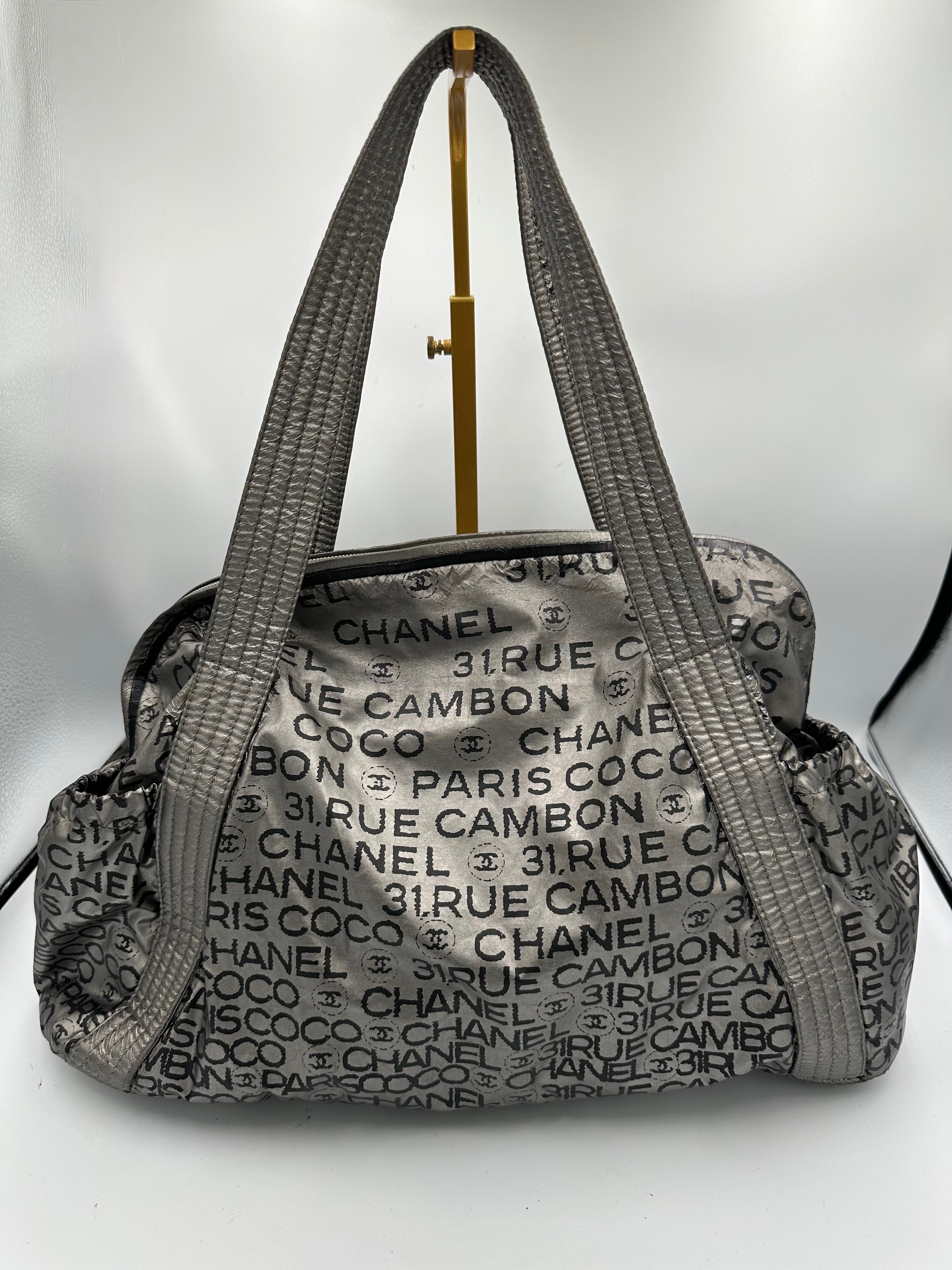 Chanel Unlimited Rue Cambon silver shoulder bag