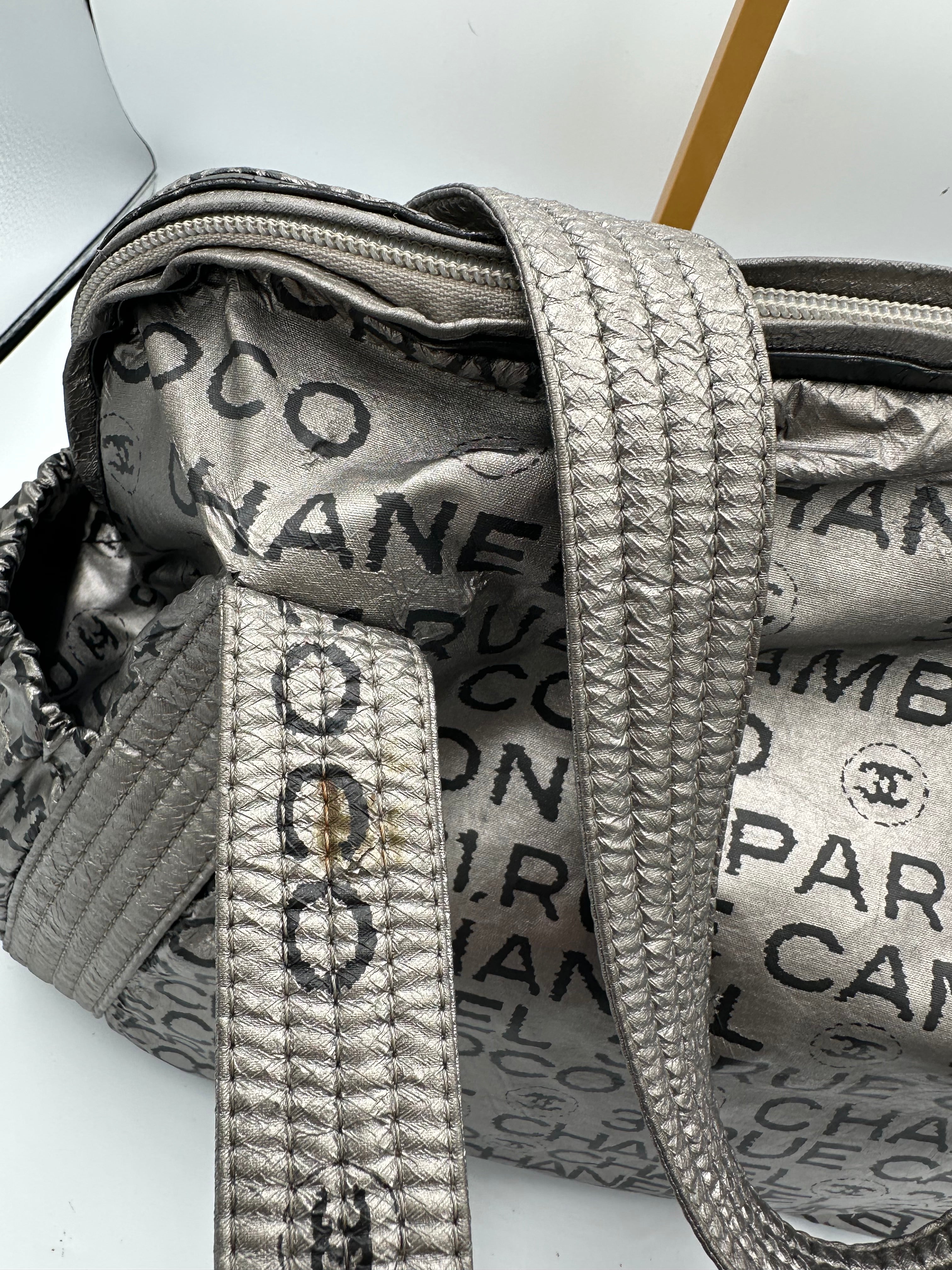 Chanel Unlimited Rue Cambon silver shoulder bag