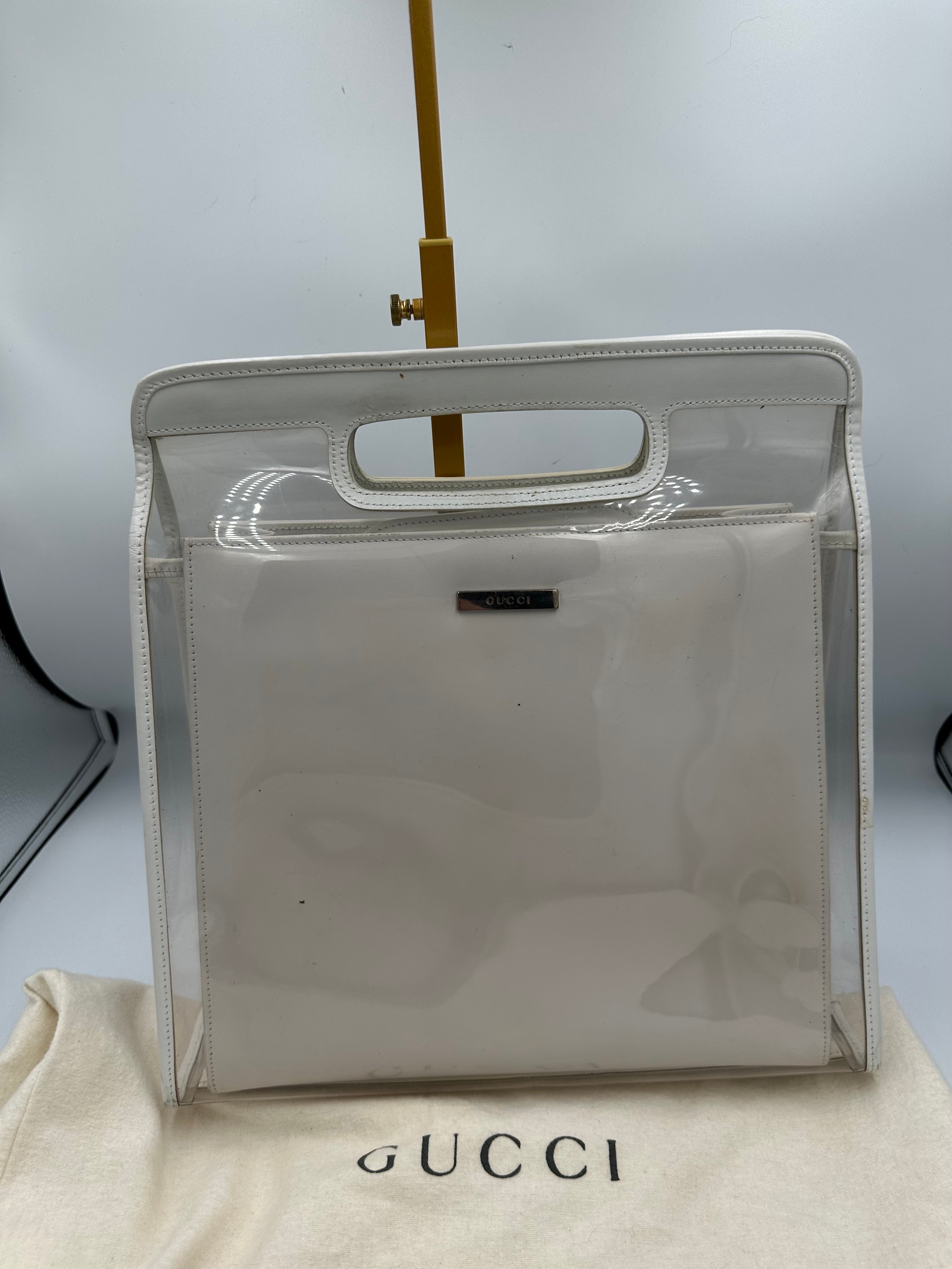 Vintage Gucci Vinyl Clear handbag