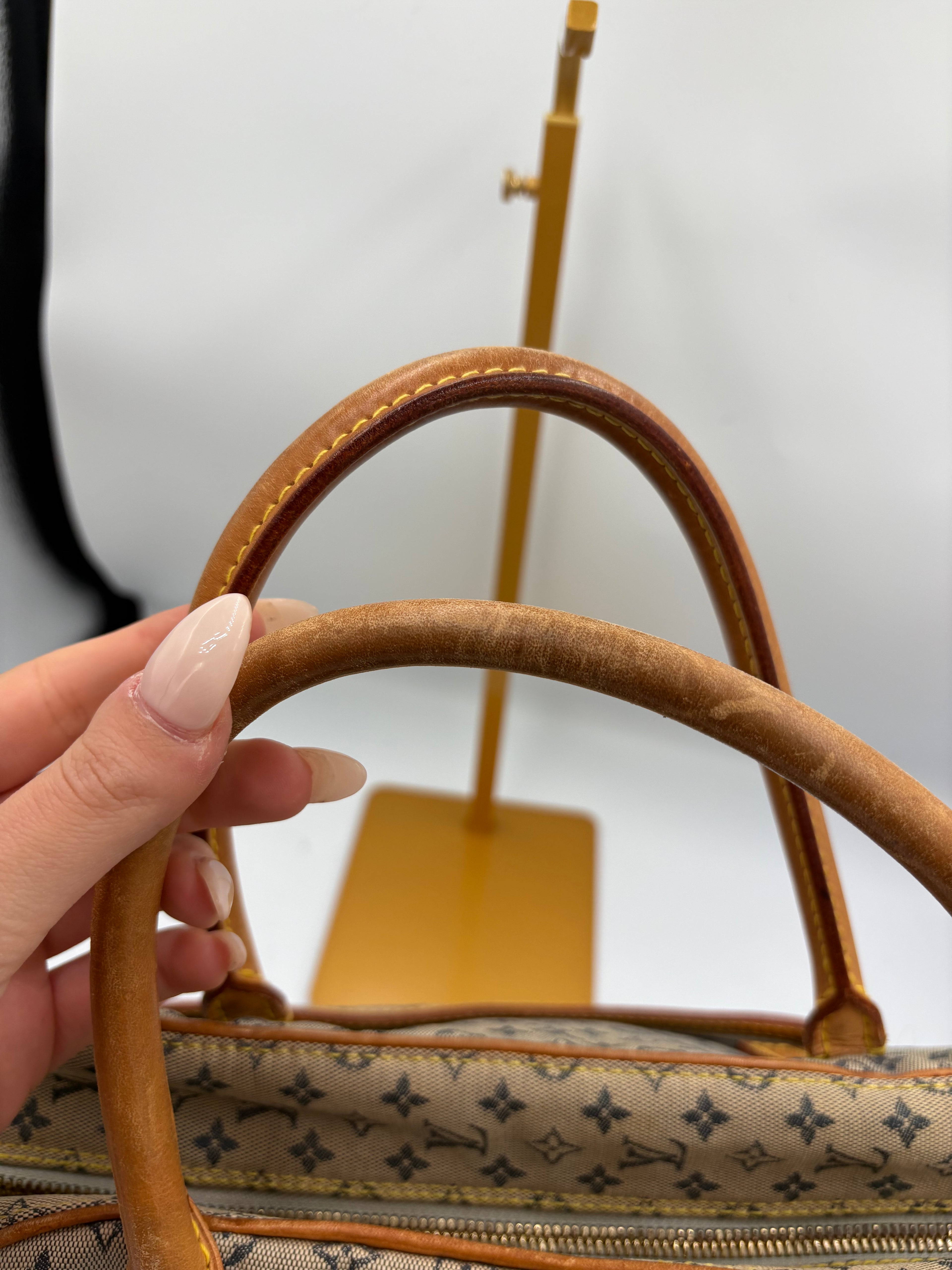 Rare Louis Vuitton Denim Monogram Mini Lin Marie Boston Bag