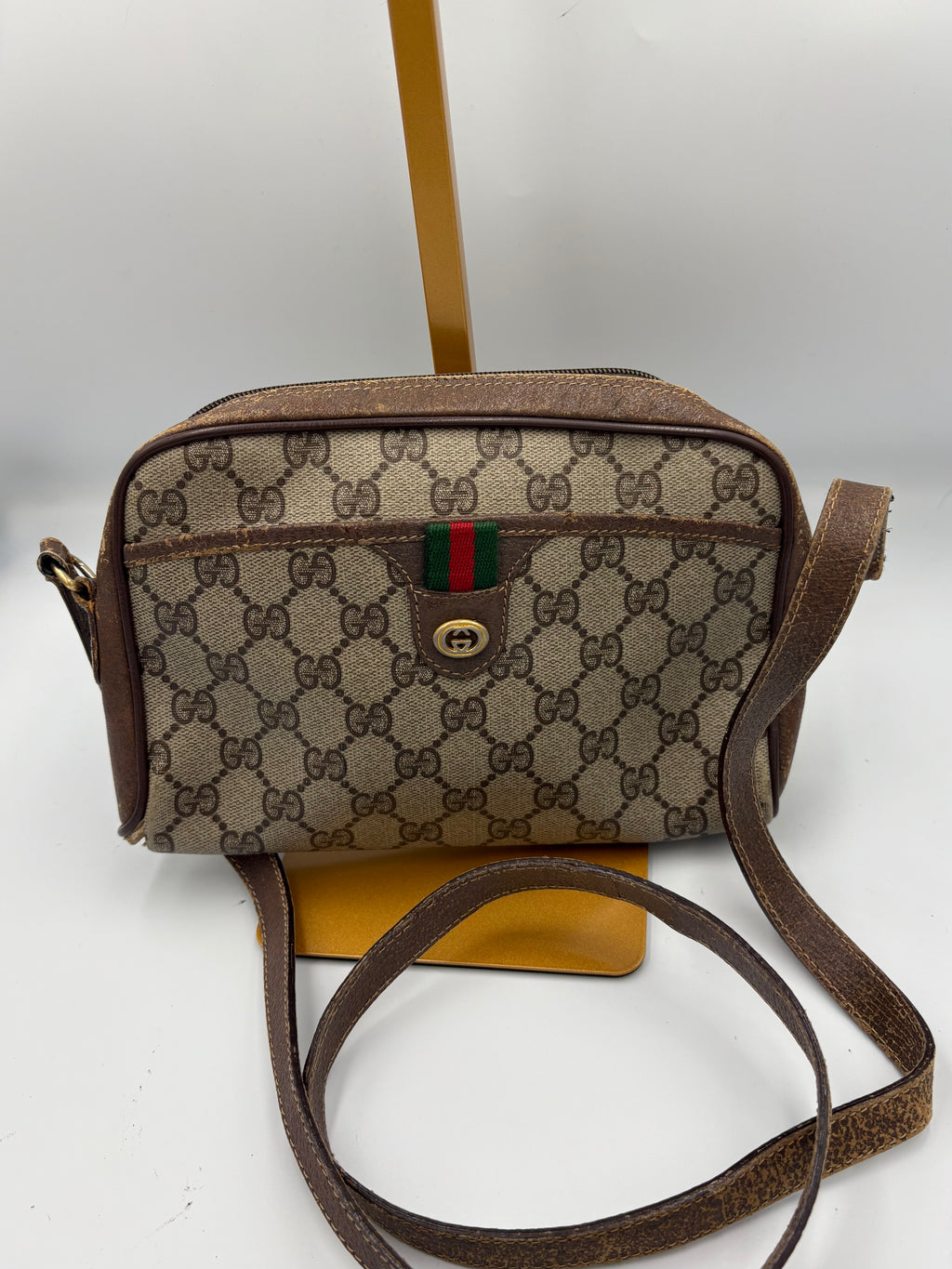 Gucci GG Supreme Web Sherry line crossbody