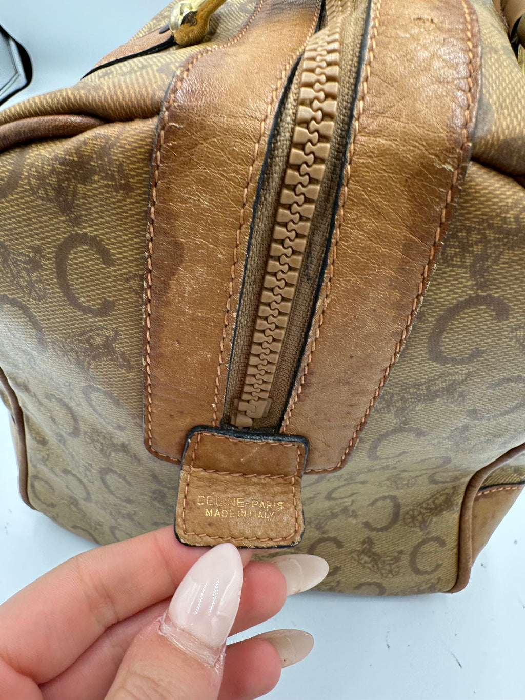 Vintage Celine Macadam Boston bag