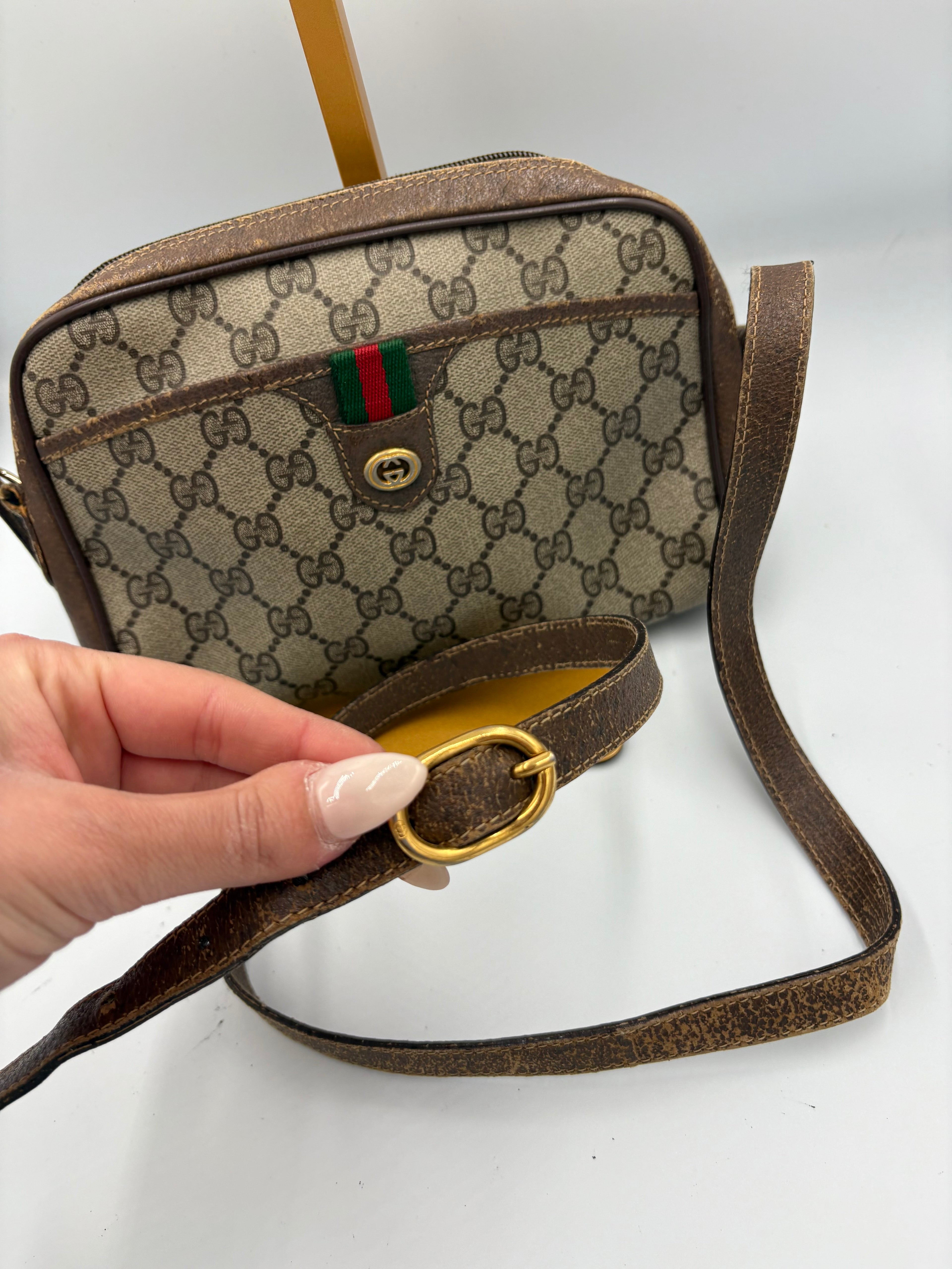 Gucci GG Supreme Web Sherry line crossbody