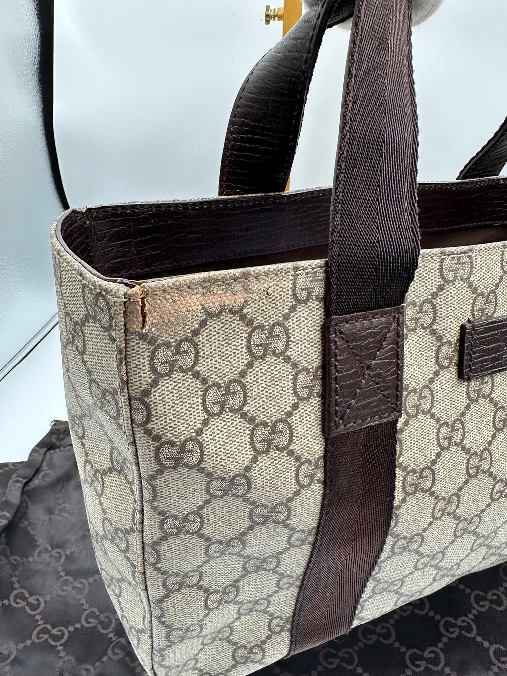 Gucci GG supreme leather bag