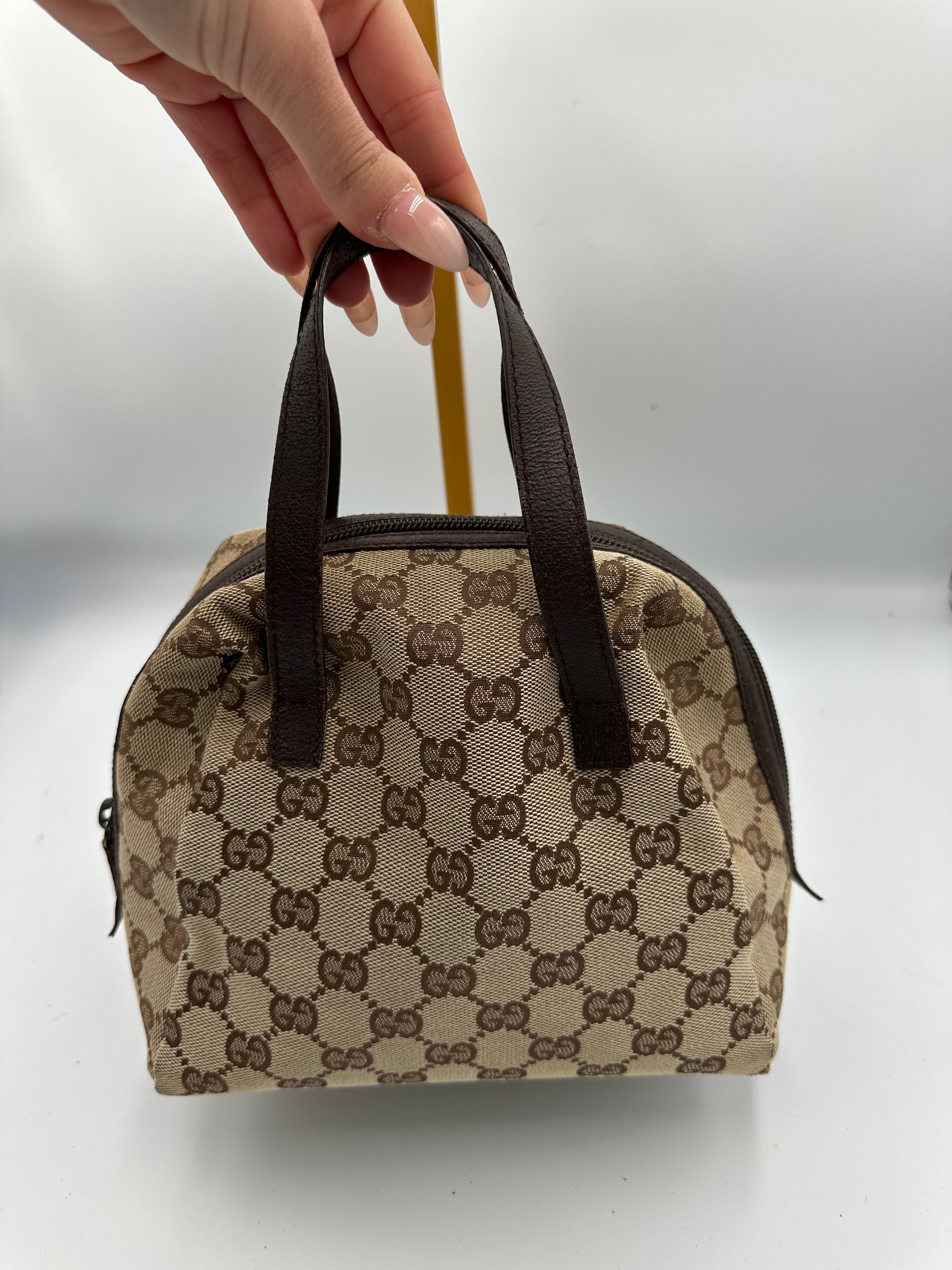 Vintage Gucci GG Monogram Canvas Balthus Mini Tofu handbag