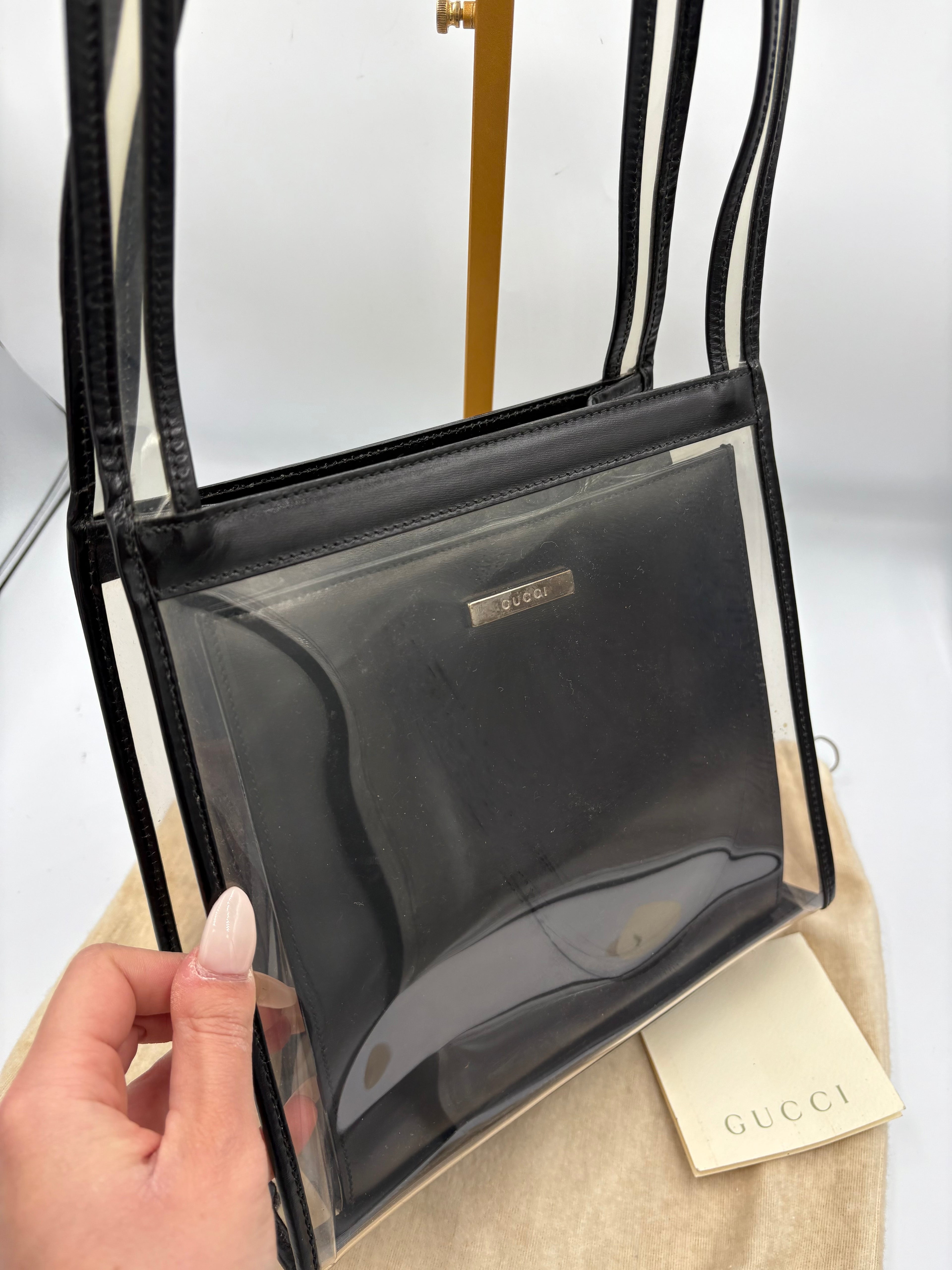 Gucci Tom Ford Era Vinyl black shoulder bag