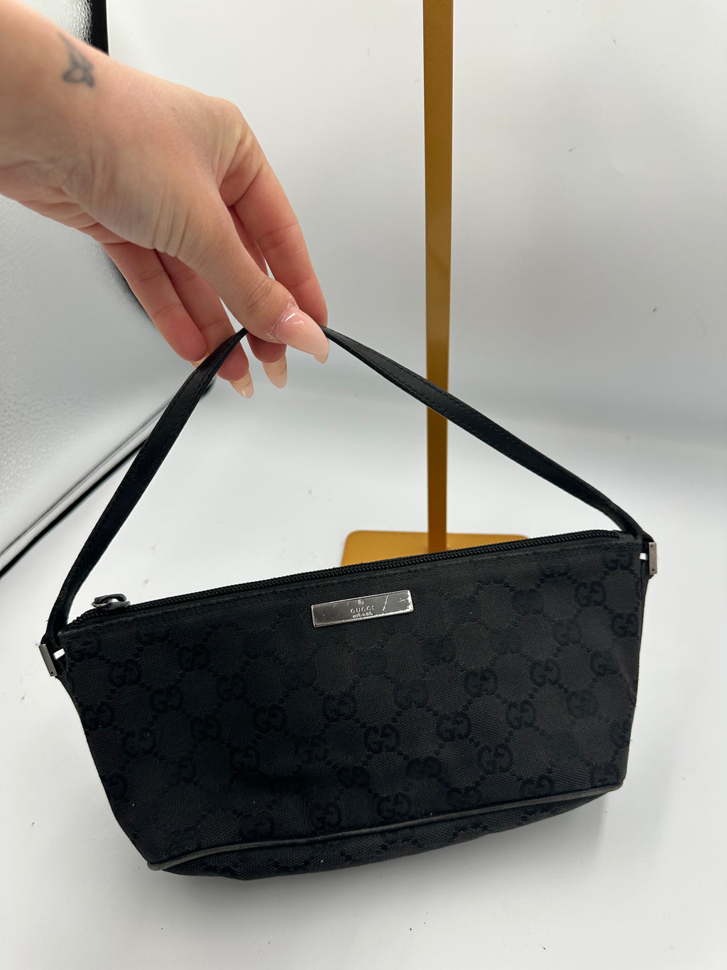 Gucci GG canvas boat pochette handbag