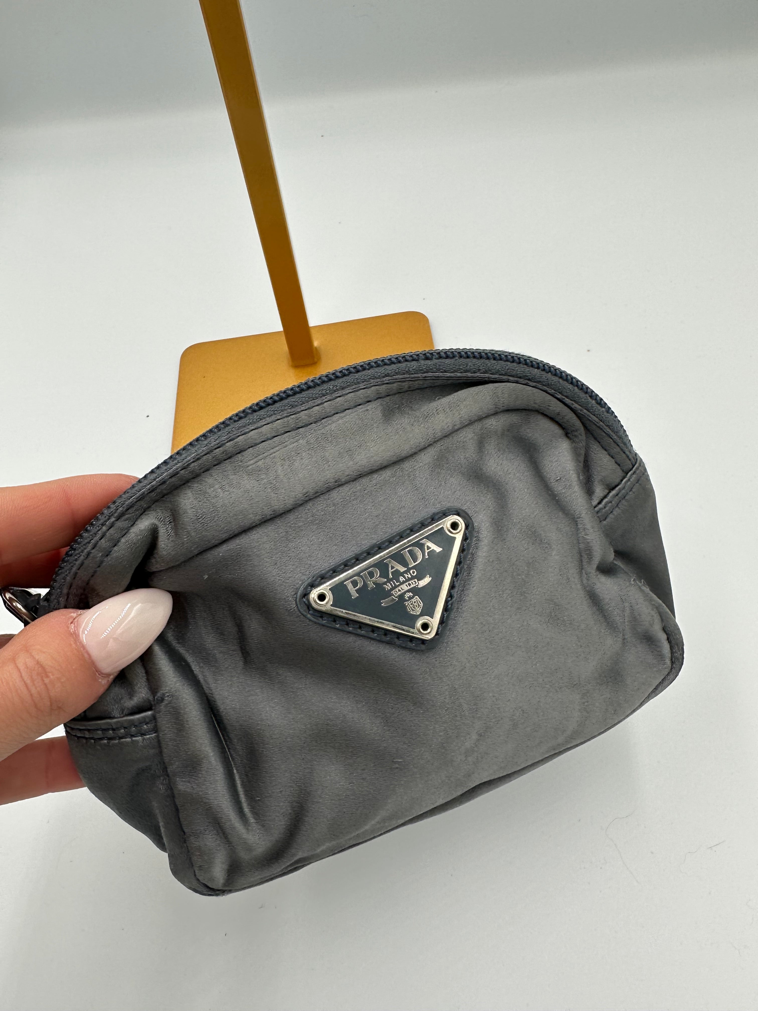 Prada 1998 satin pouch in the colour “Denim”