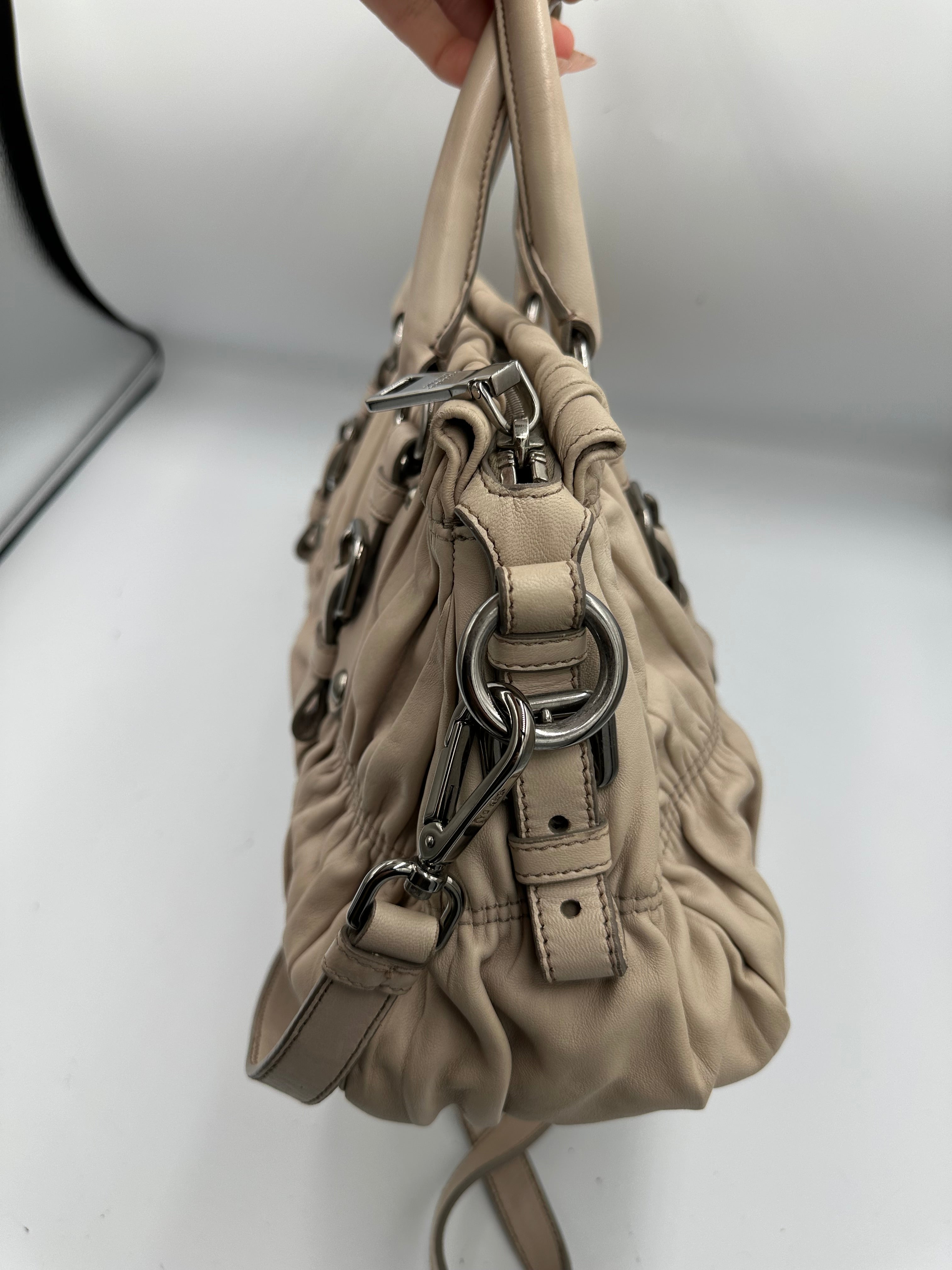 Prada Nappa Gaufre gathered leather bag