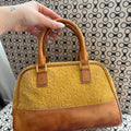 Celine 2000s Macadam suede leather handbag