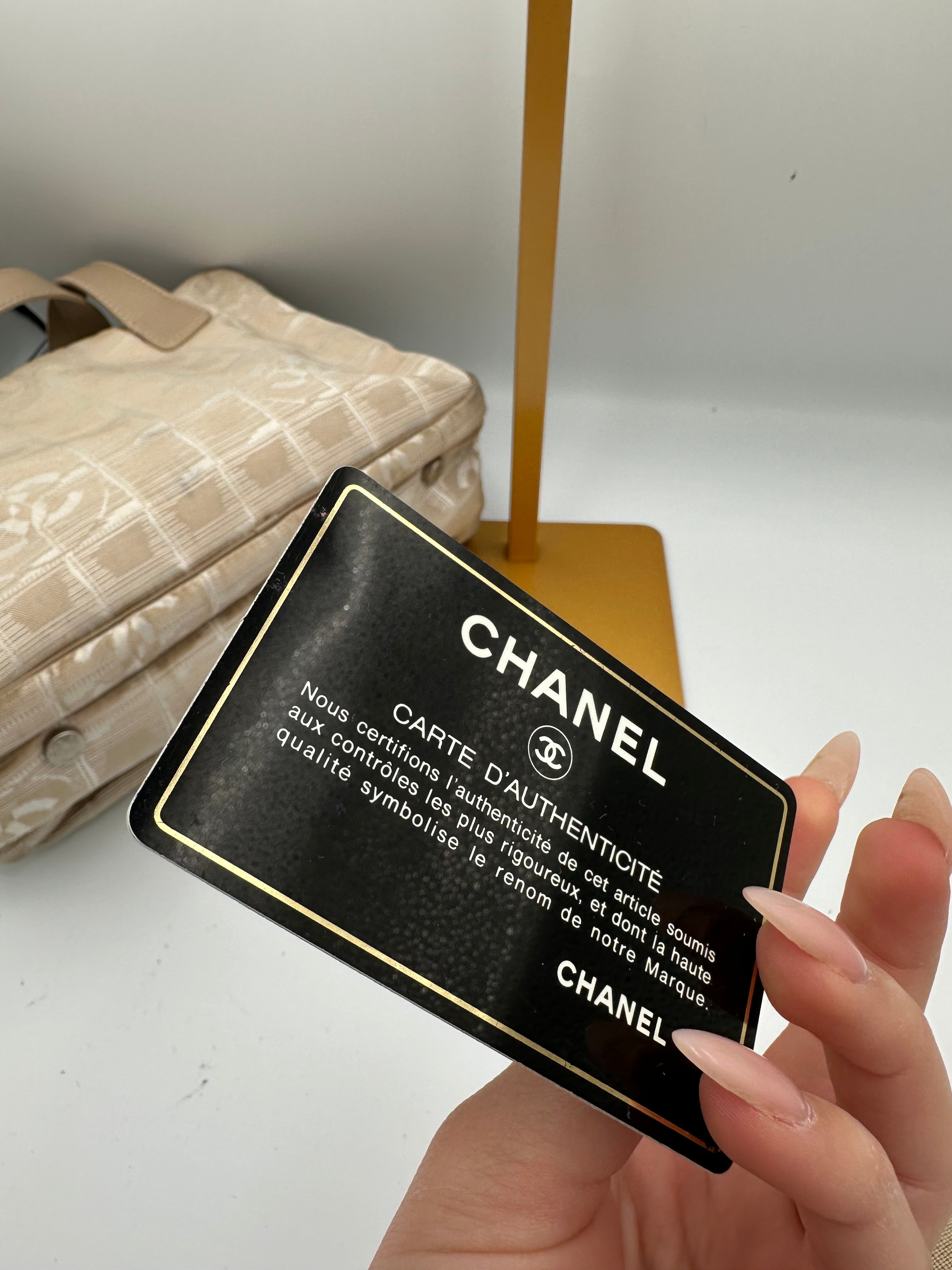 Chanel 2004 Travel Line beige handbag