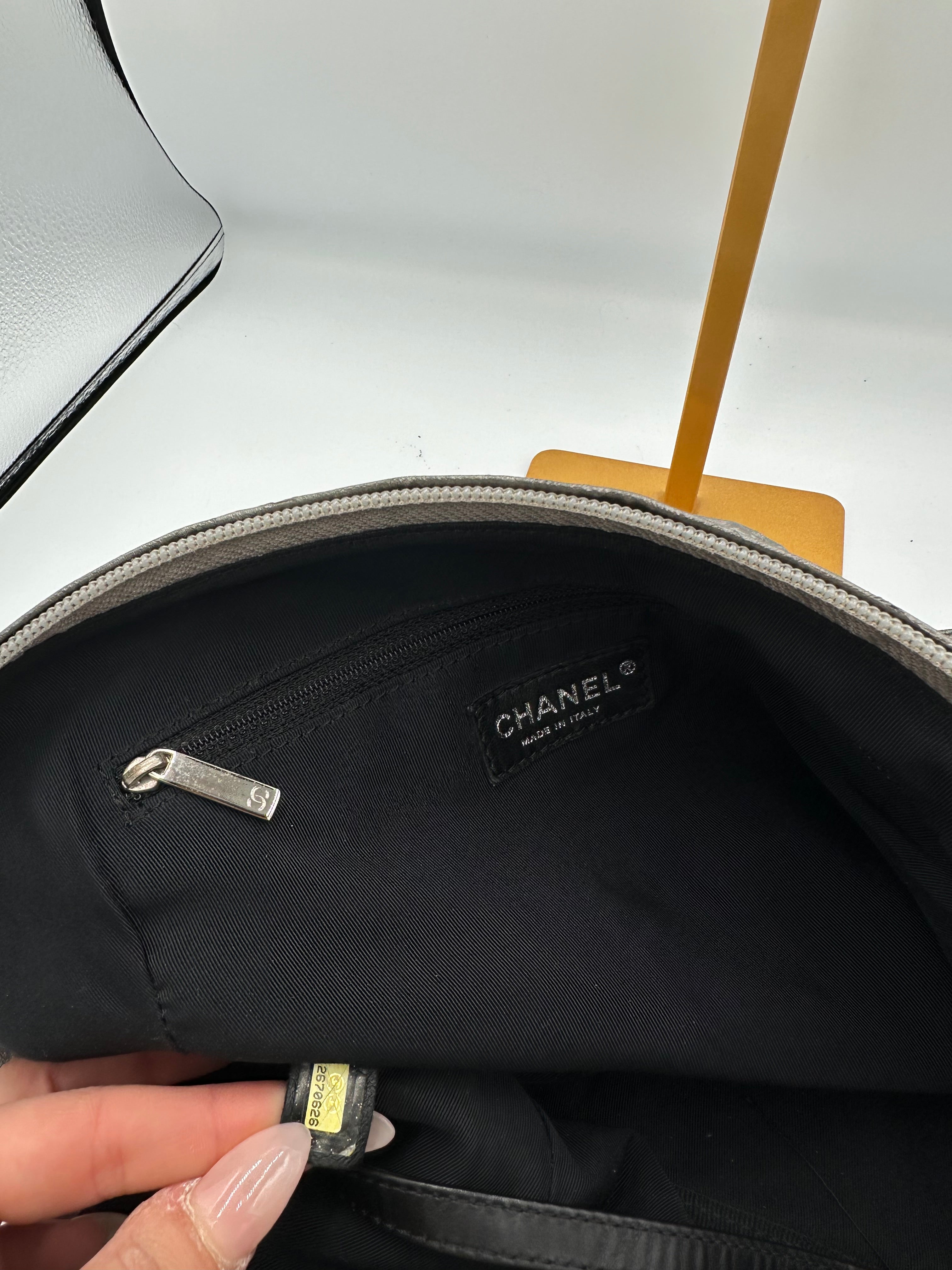 Chanel Unlimited Rue Cambon silver shoulder bag