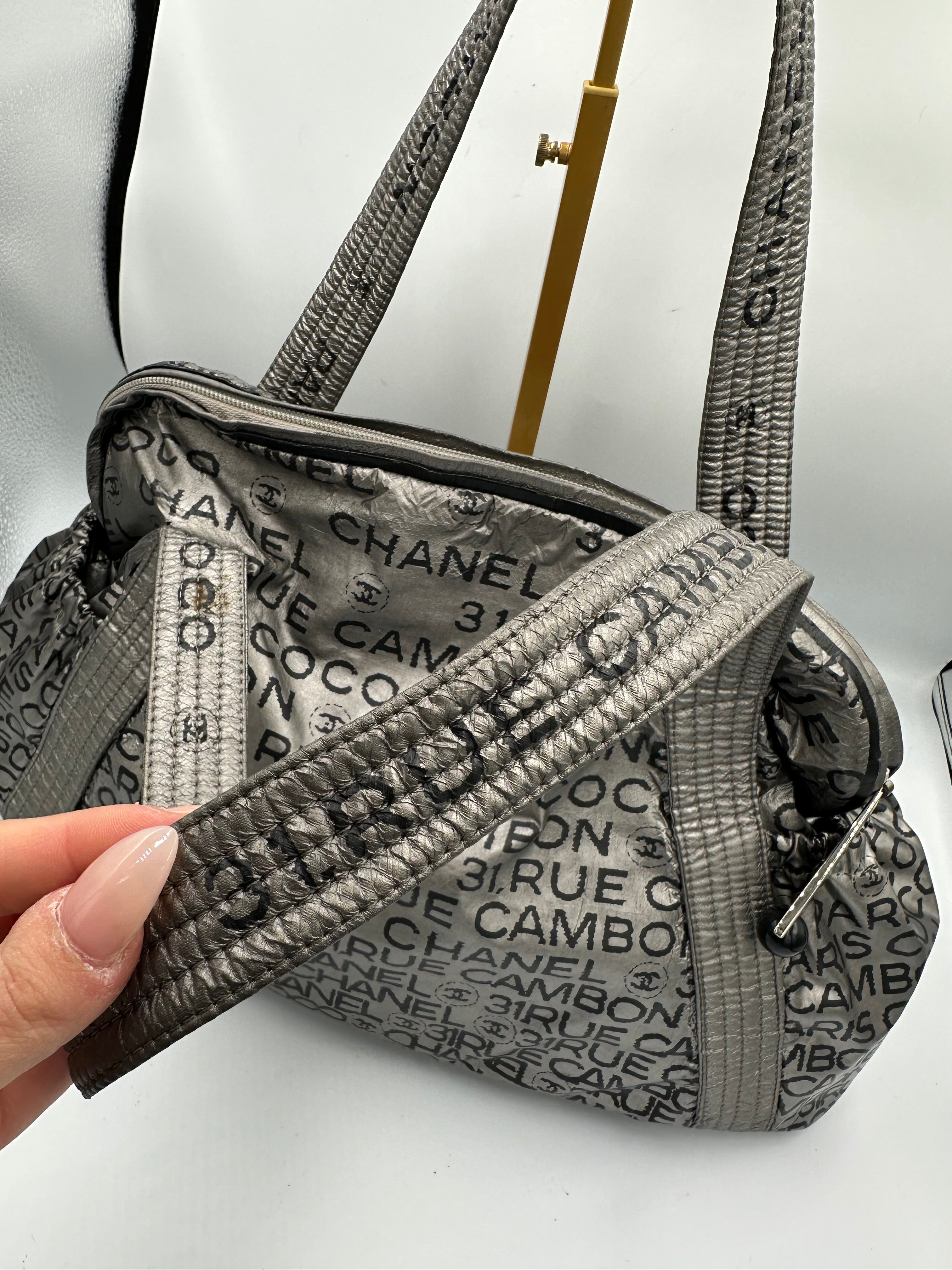 Chanel Unlimited Rue Cambon silver shoulder bag