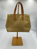 Louis Vuitton Monogram Vernis Trousse PM pastel yellow handbag