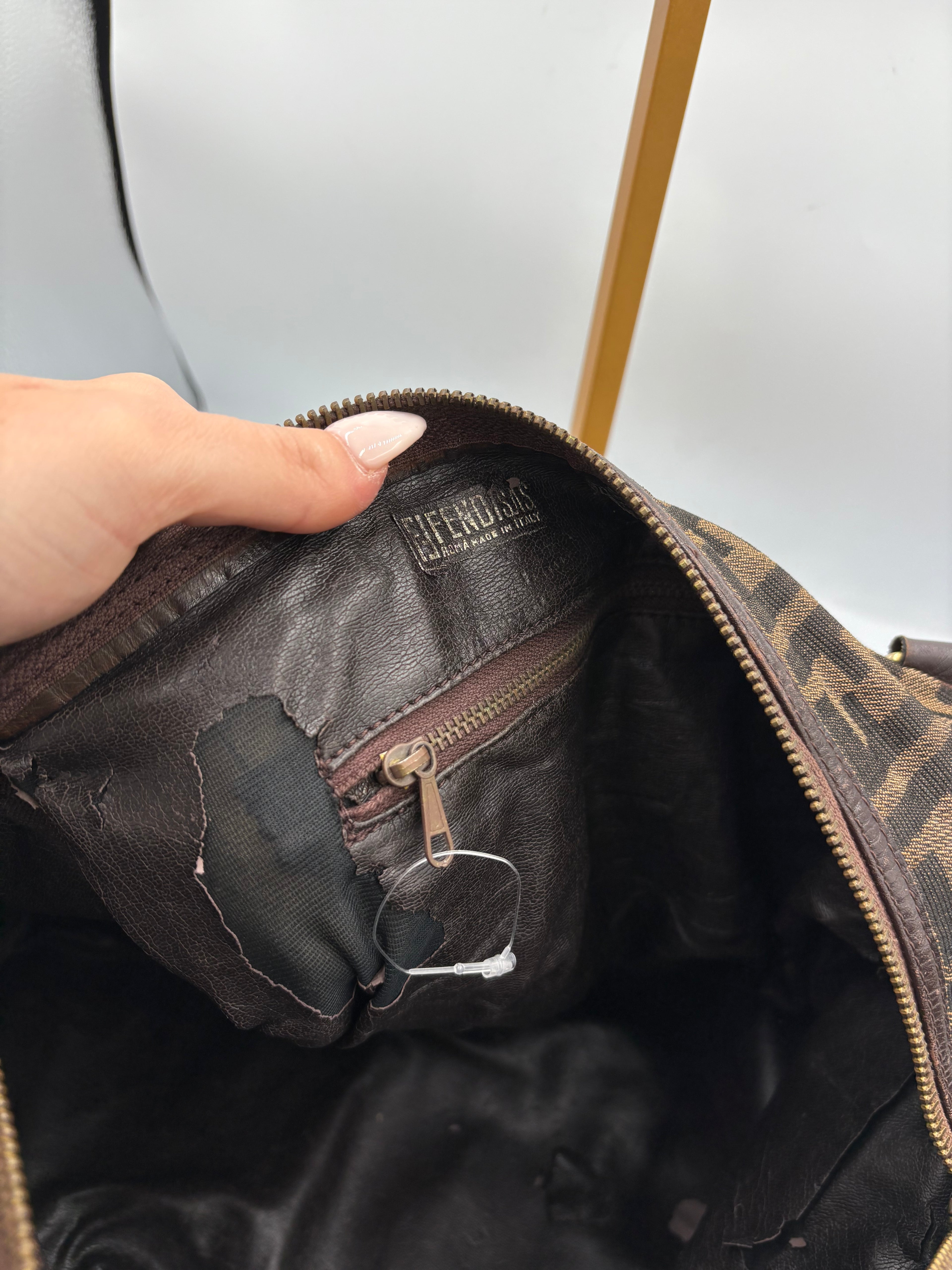 Fendi 90s Zucca Boston Monogram shoulder bag