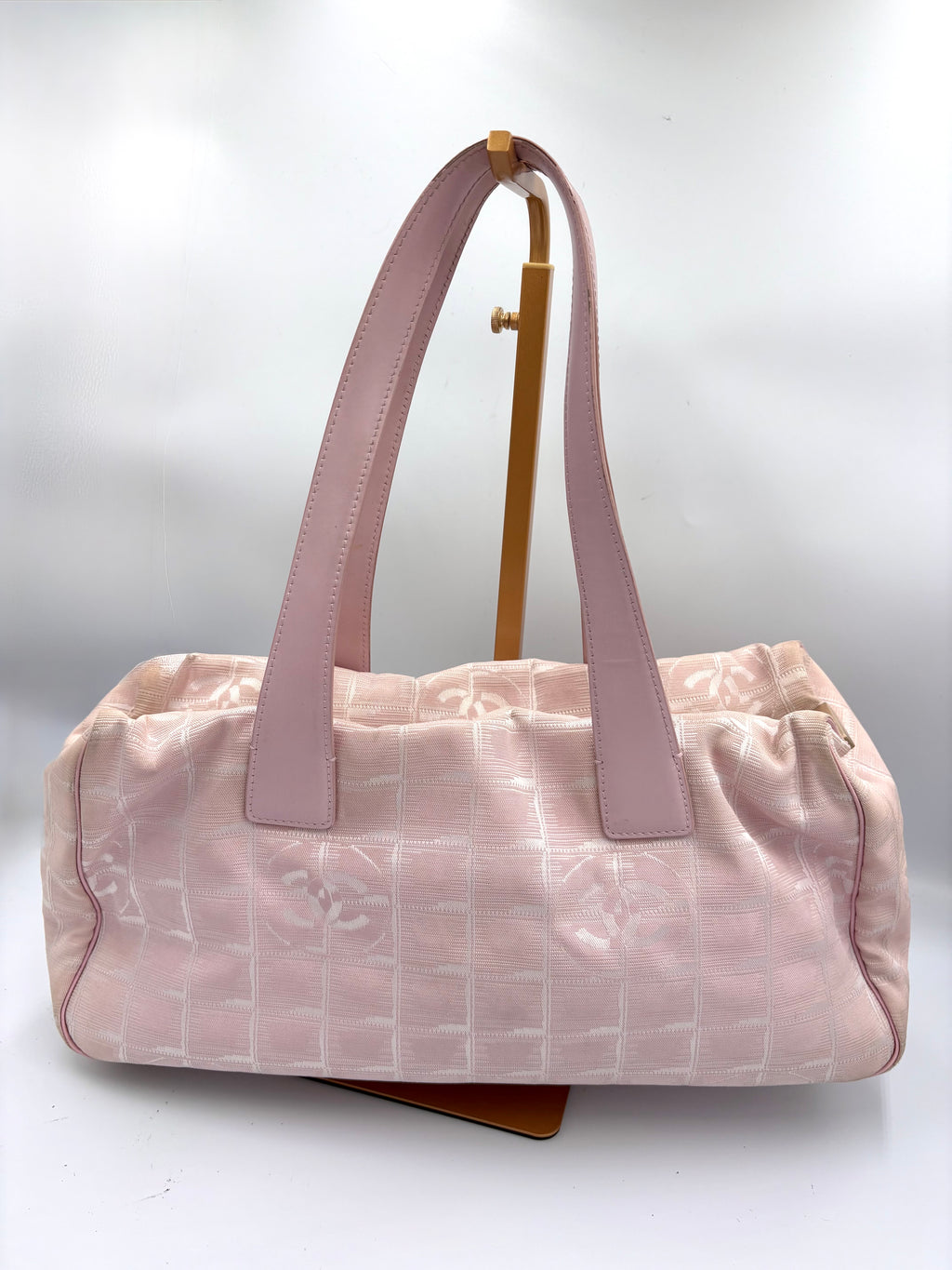 Chanel Travel Line blush pink tote bag from circa 2004