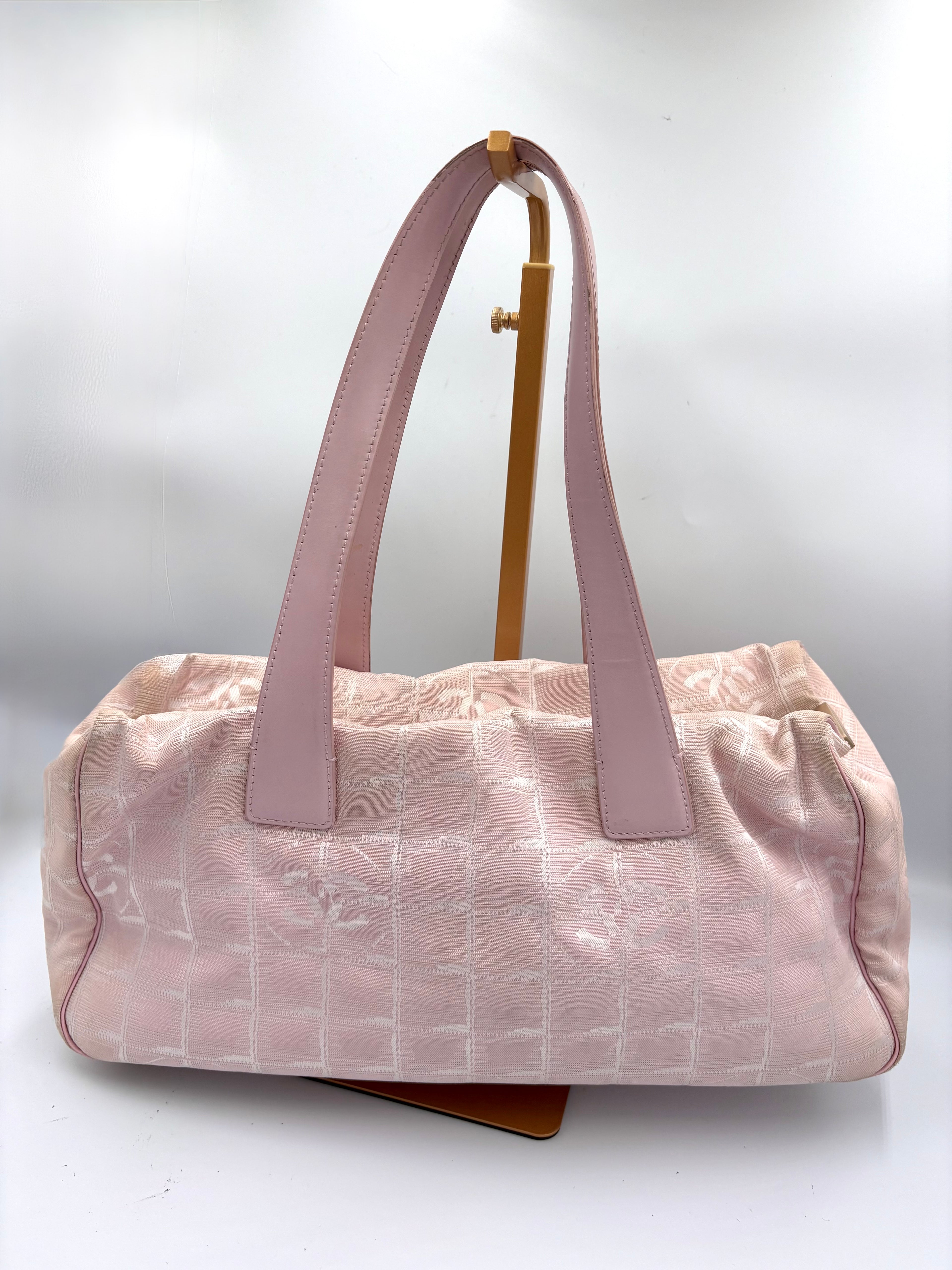 Chanel Travel Line blush pink tote bag from circa 2004