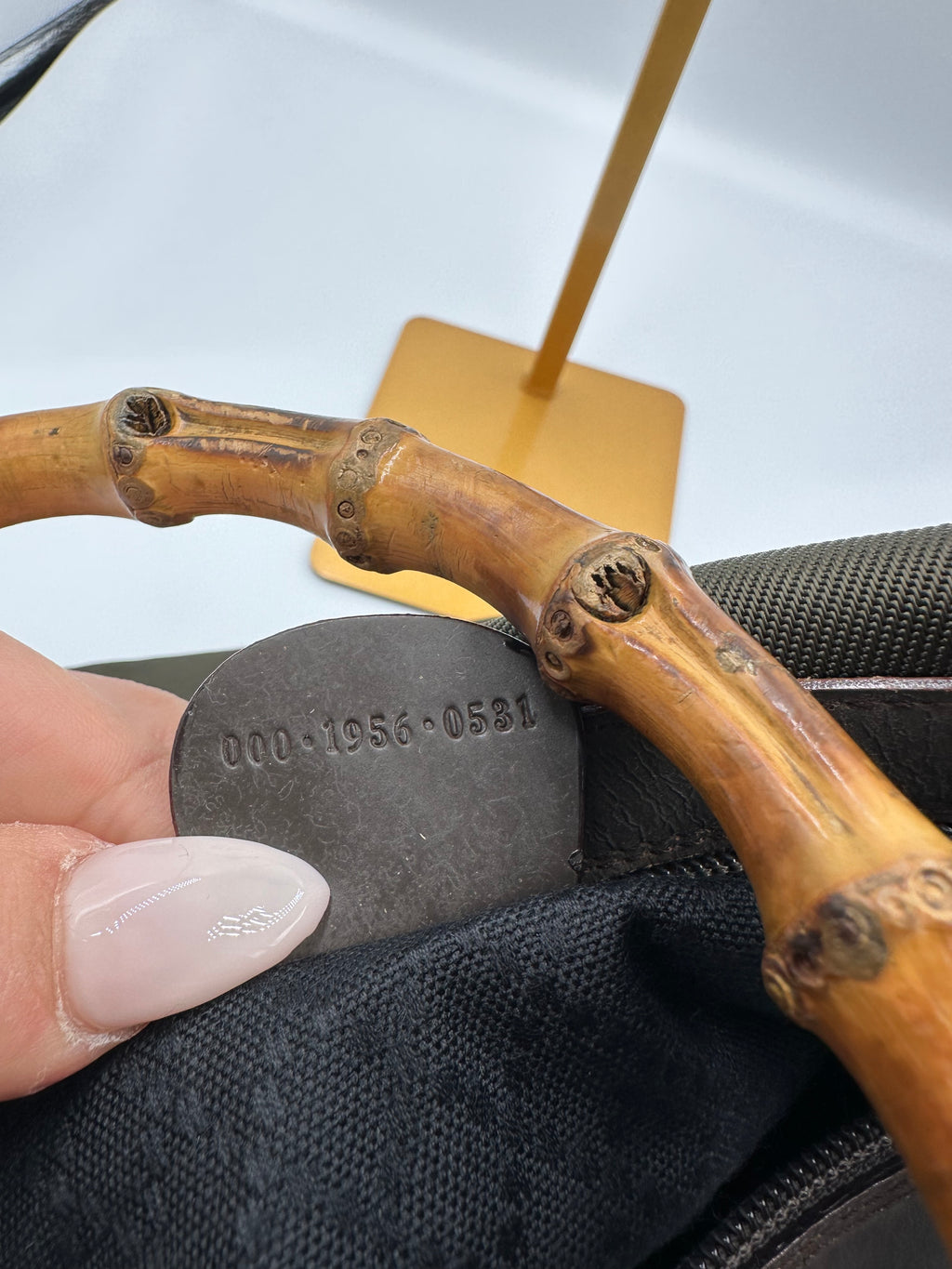 Gucci Hobo Bamboo khaki shoulder bag