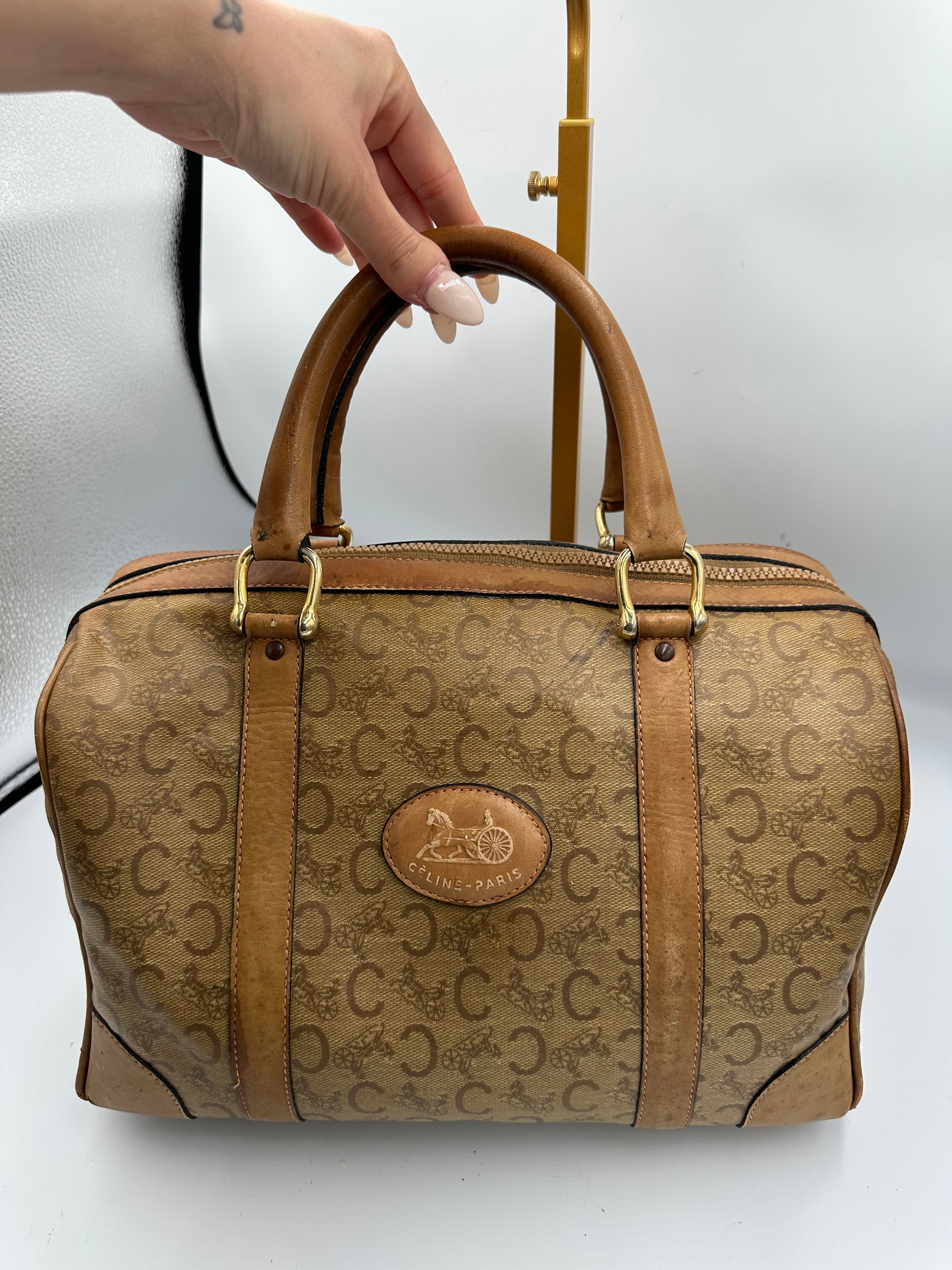 Vintage Celine Macadam Boston bag
